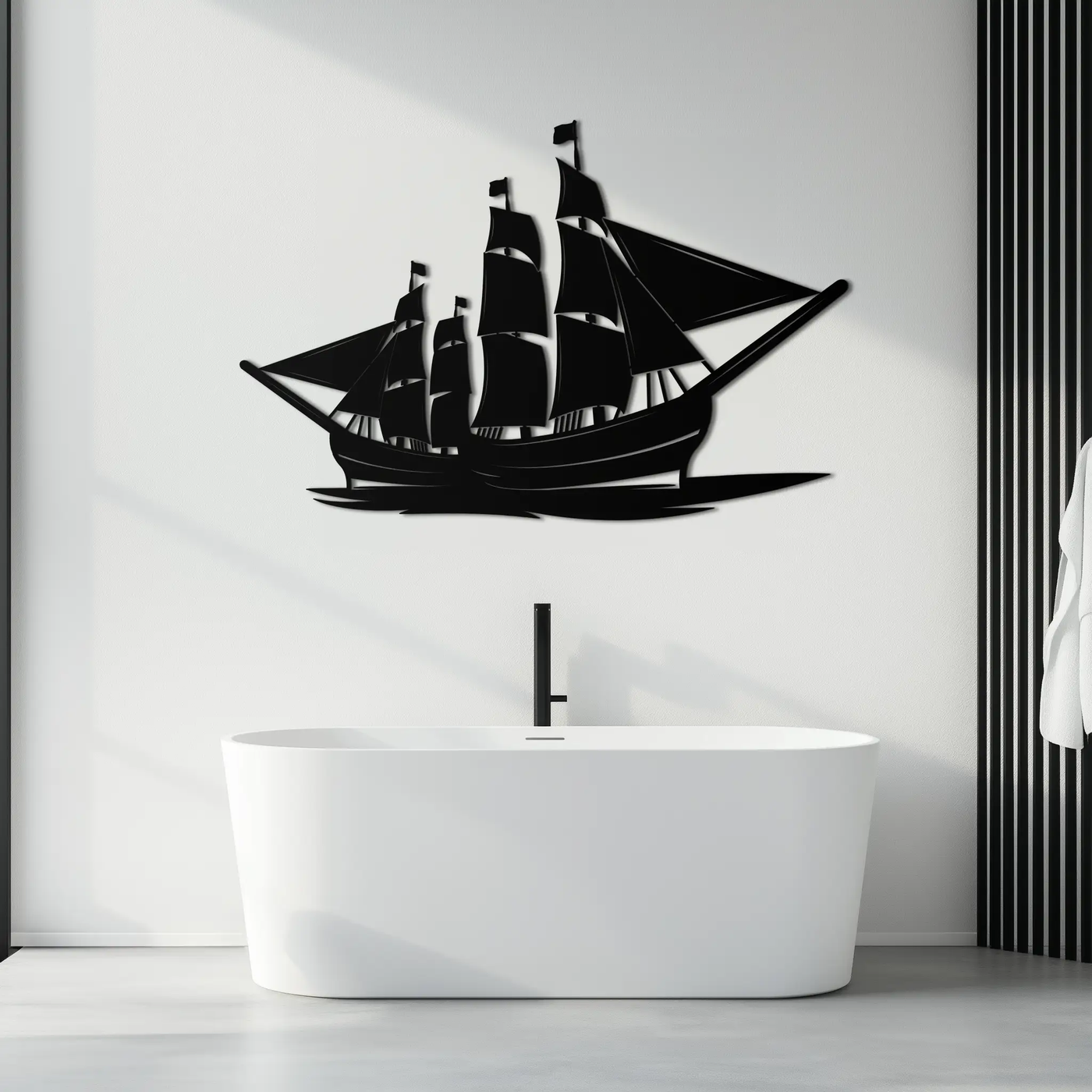 Pirate Ship Metal Wall Art - Nautical Decor for Home & Office- KAF175 by Enova Art
