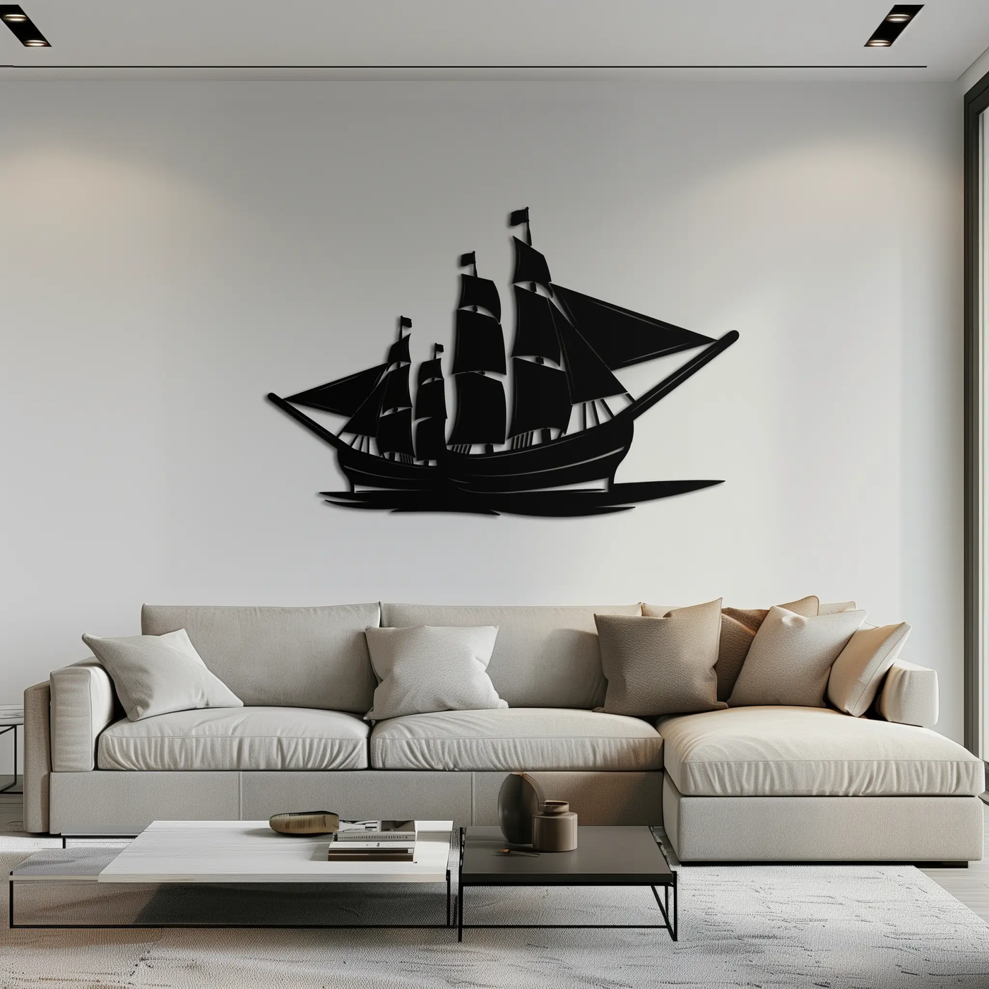 Pirate Ship Metal Wall Art - Nautical Decor for Home & Office- KAF175 by Enova Art