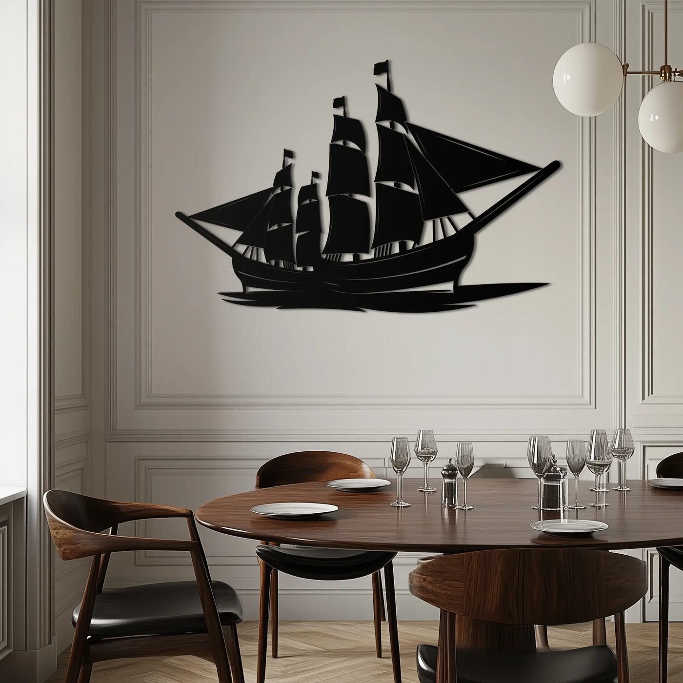 Pirate Ship Metal Wall Art - Nautical Decor for Home & Office- KAF175 by Enova Art