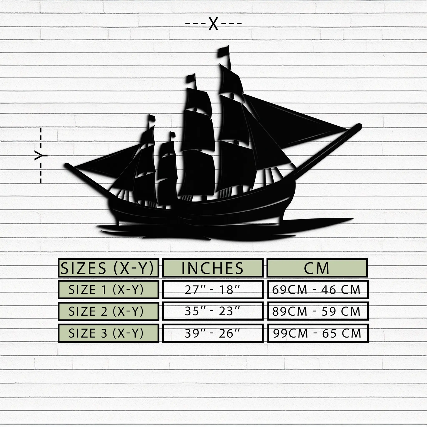 Pirate Ship Metal Wall Art - Nautical Decor for Home & Office- KAF175 by Enova Art