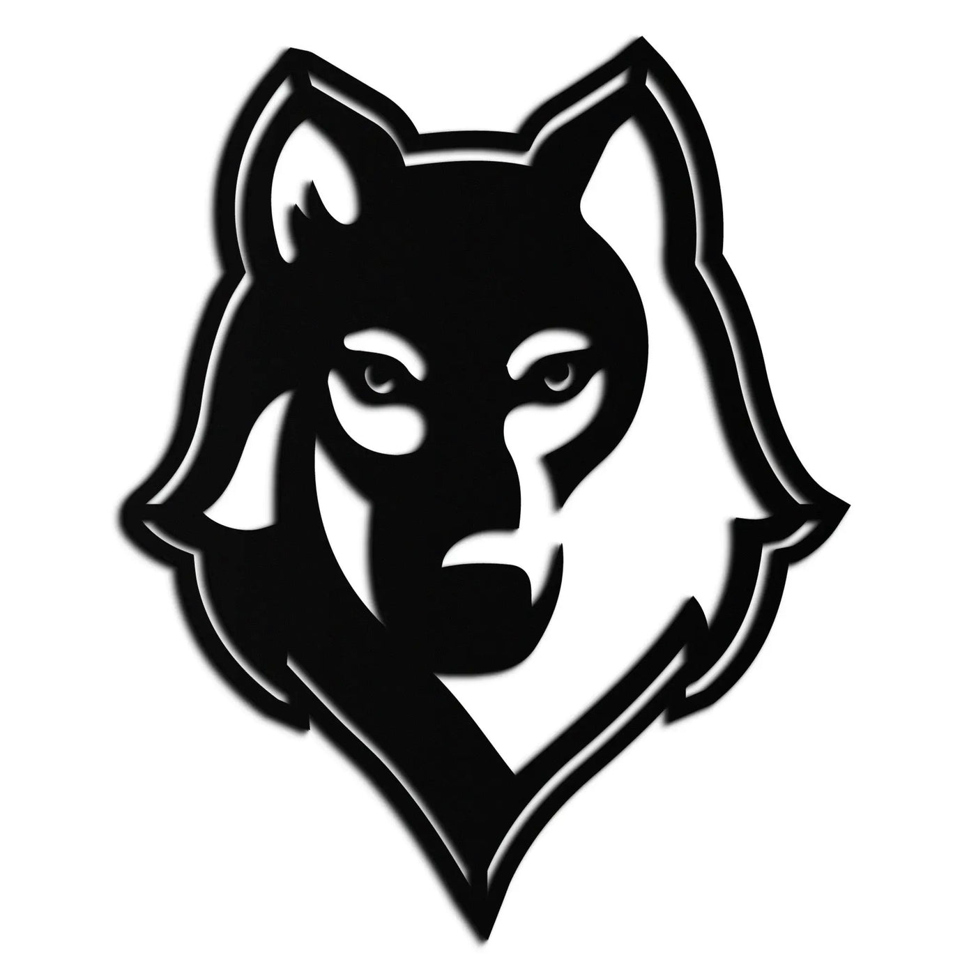 Wolf Metal Wall Art - Geometric Wolf Head Wall Decor- KAF178 by Enova Art