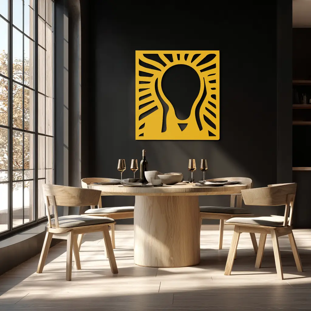 The Scream Metal Wall Art - Minimalist Expressionist Decor- KAF179 by Enova Art