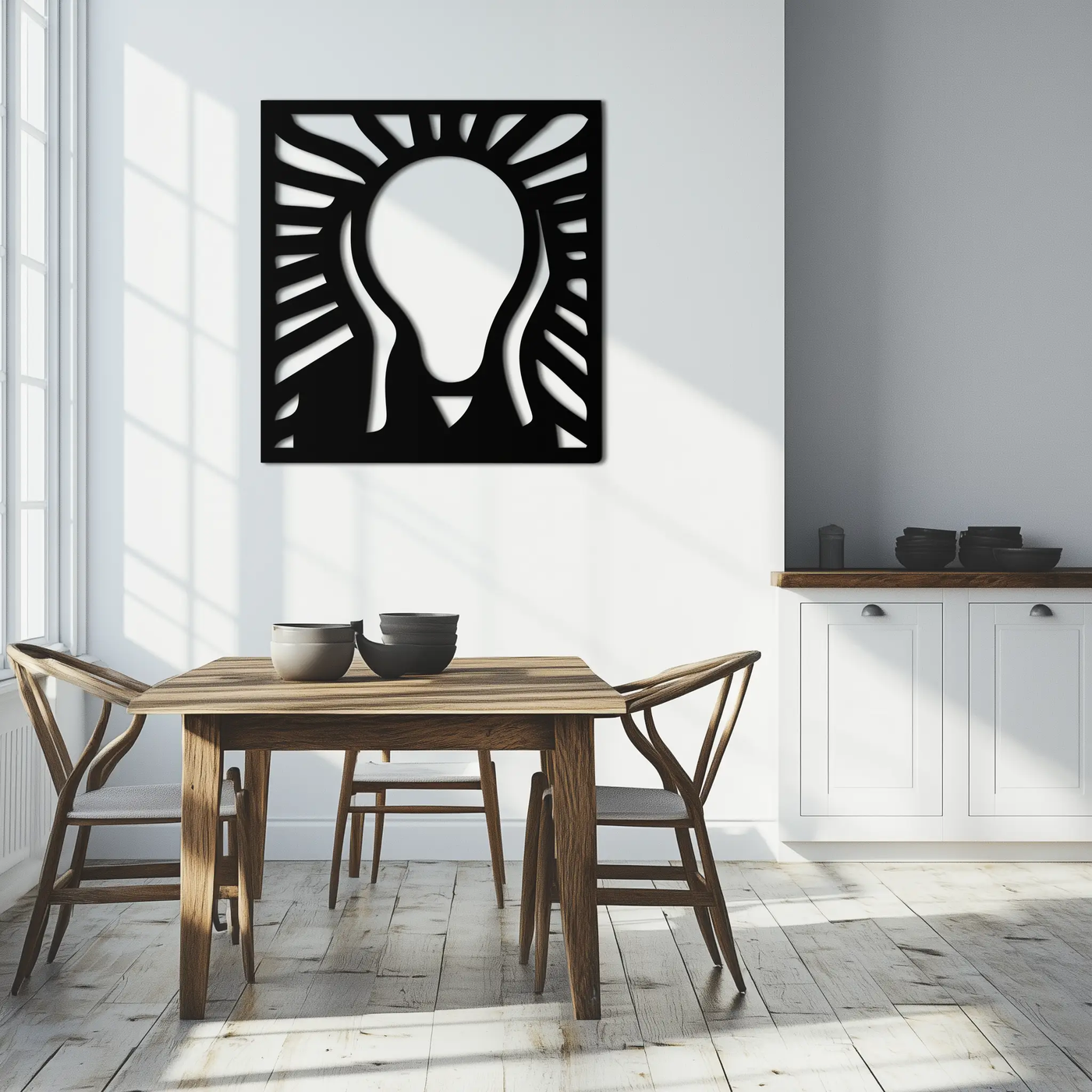The Scream Metal Wall Art - Minimalist Expressionist Decor- KAF179 by Enova Art