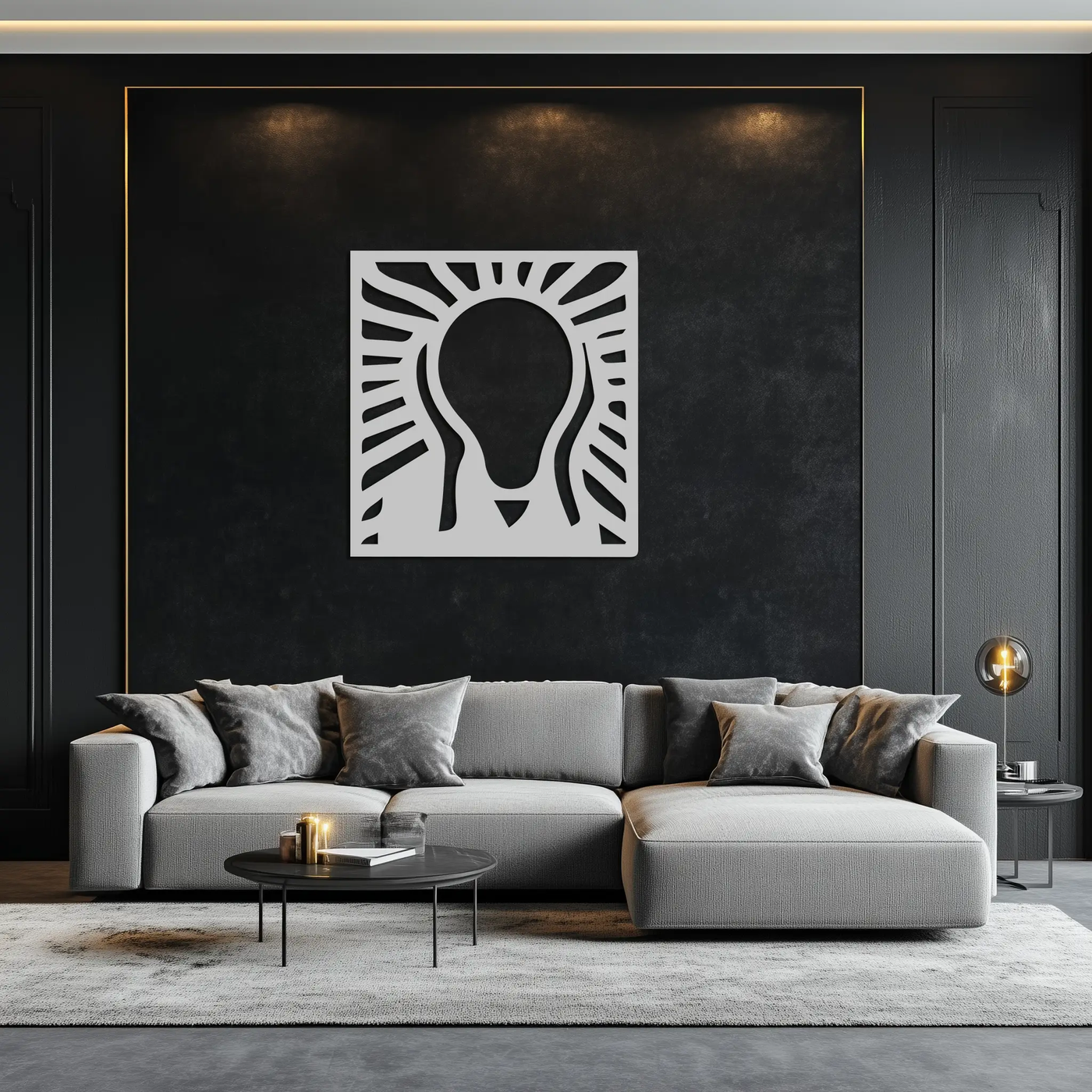The Scream Metal Wall Art - Minimalist Expressionist Decor- KAF179 by Enova Art