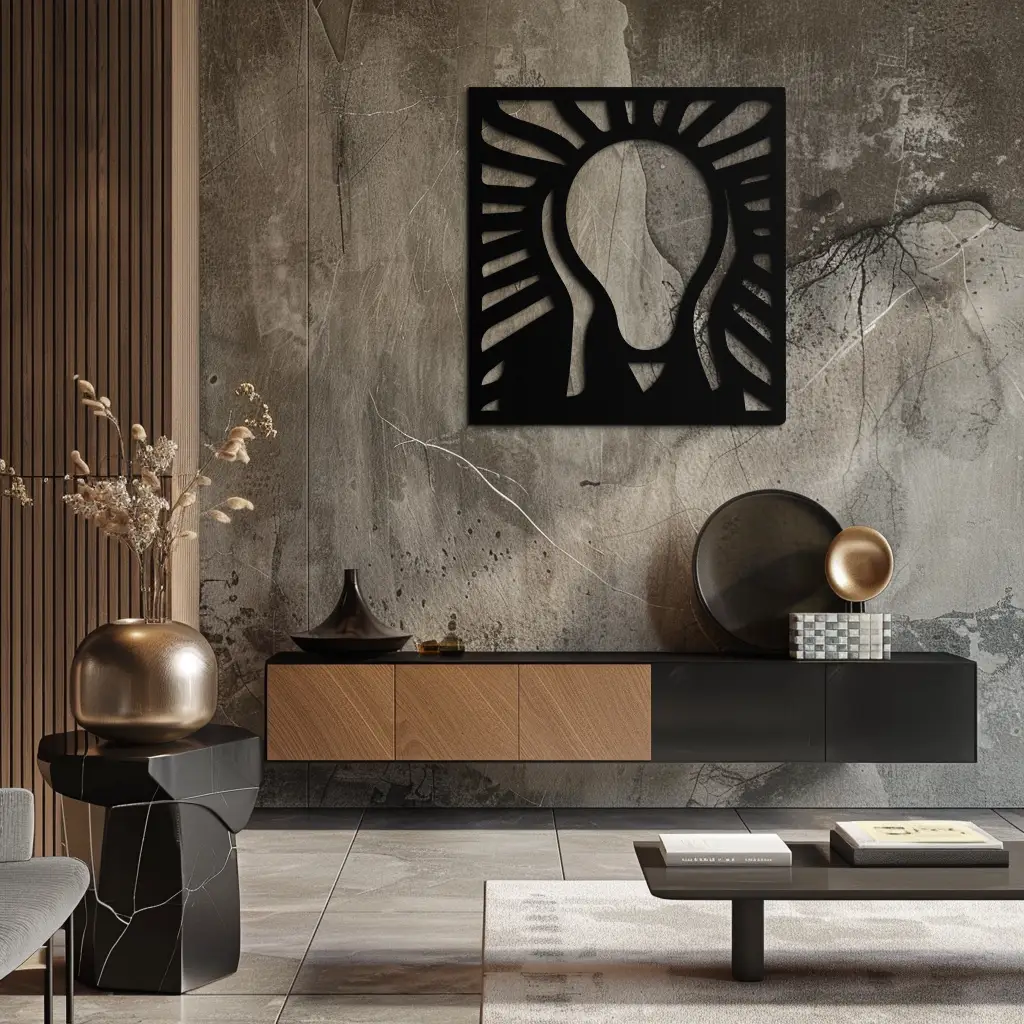 The Scream Metal Wall Art - Minimalist Expressionist Decor- KAF179 by Enova Art