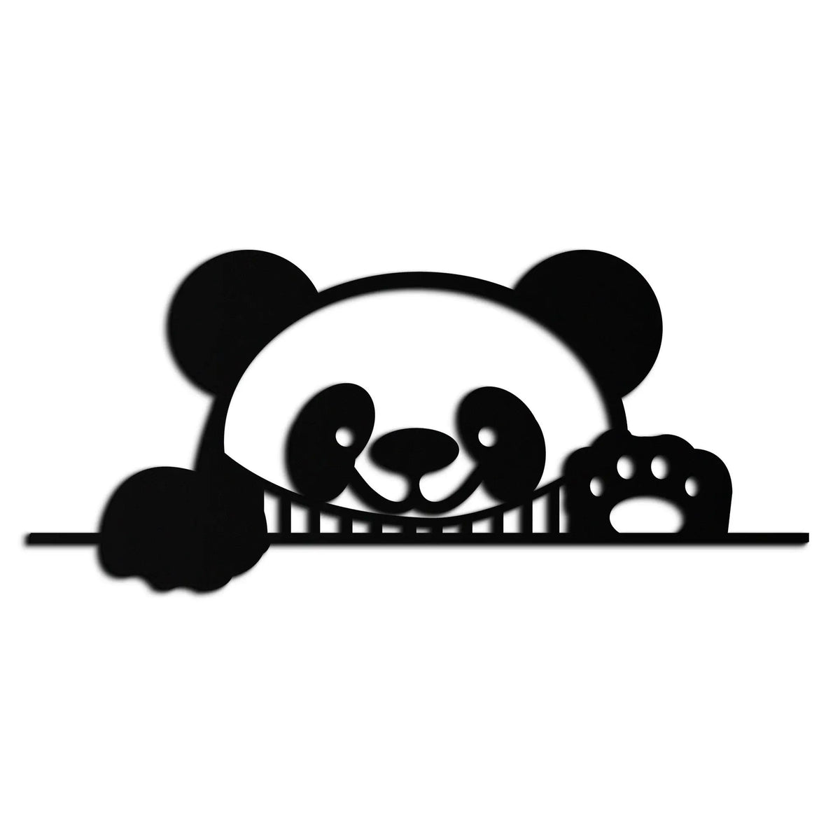 Panda Metal Wall Art - Cute Geometric Panda Decor- KAF181 by Enova Art