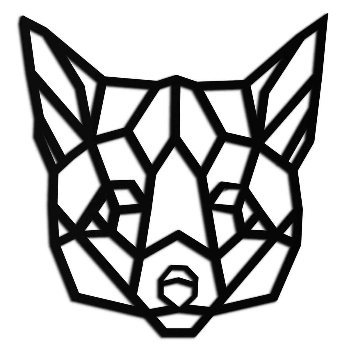 Geometric Fox Metal Wall Art - Modern Minimalist Decor- KAF182 by Enova Art