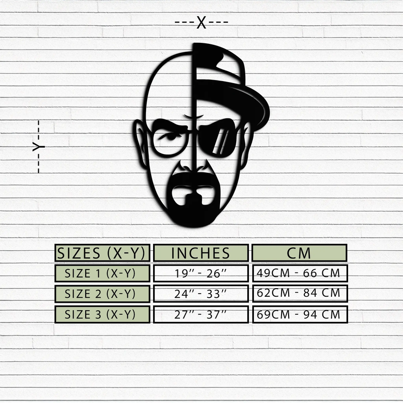 Walter White Metal Wall Art - Iconic TV Show Decor- KAF183 by Enova Art