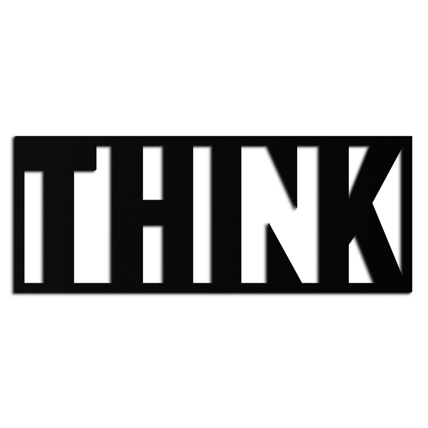 THINK" Metal Wall Art - Minimalist Inspirational Decor- KAF184 by Enova Art