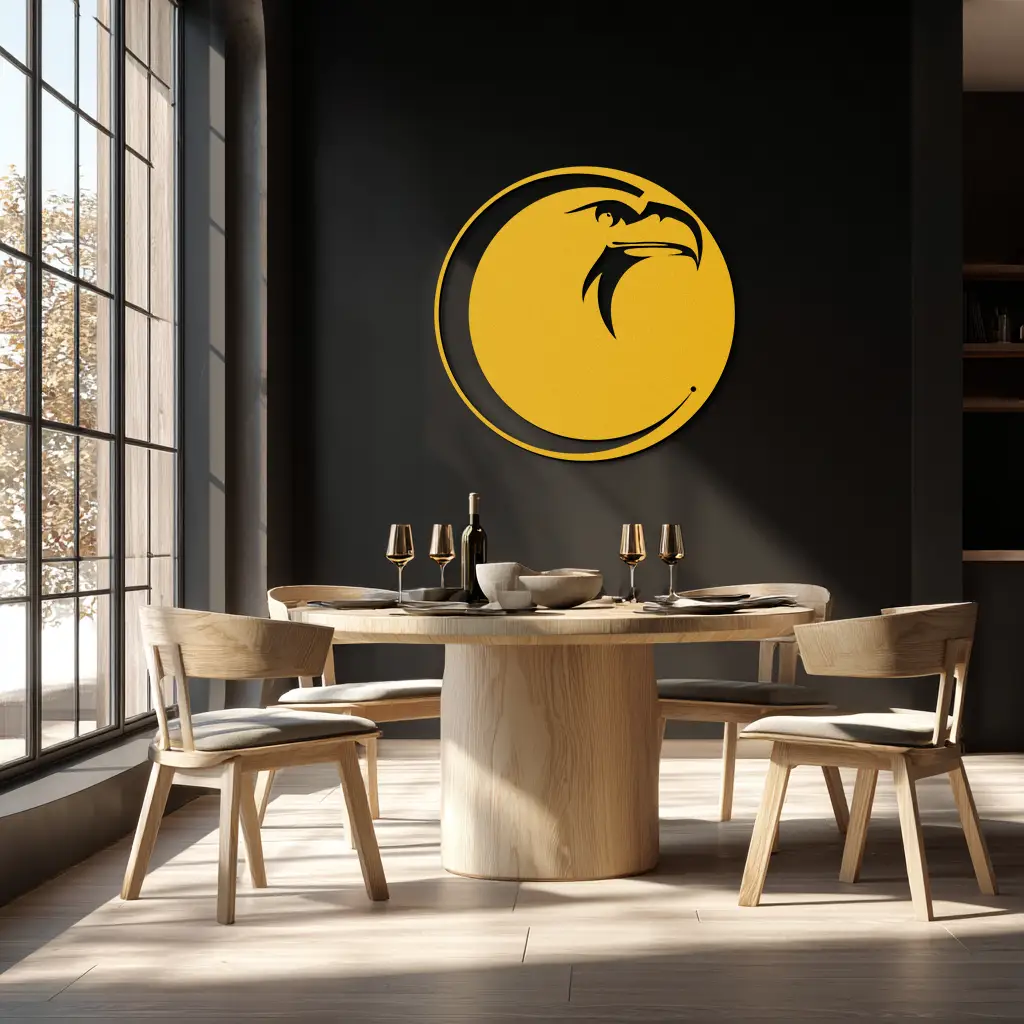 Eagle Moon Metal Wall Art - Majestic and Bold Decor- KAF185 by Enova Art