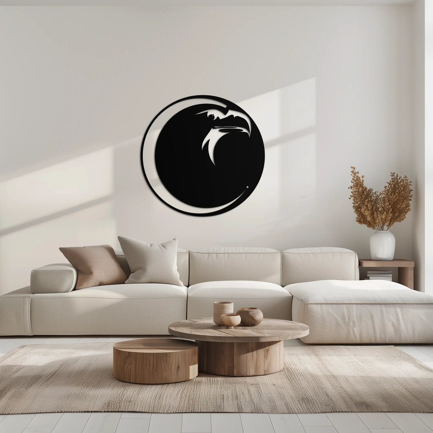 Eagle Moon Metal Wall Art - Majestic and Bold Decor- KAF185 by Enova Art