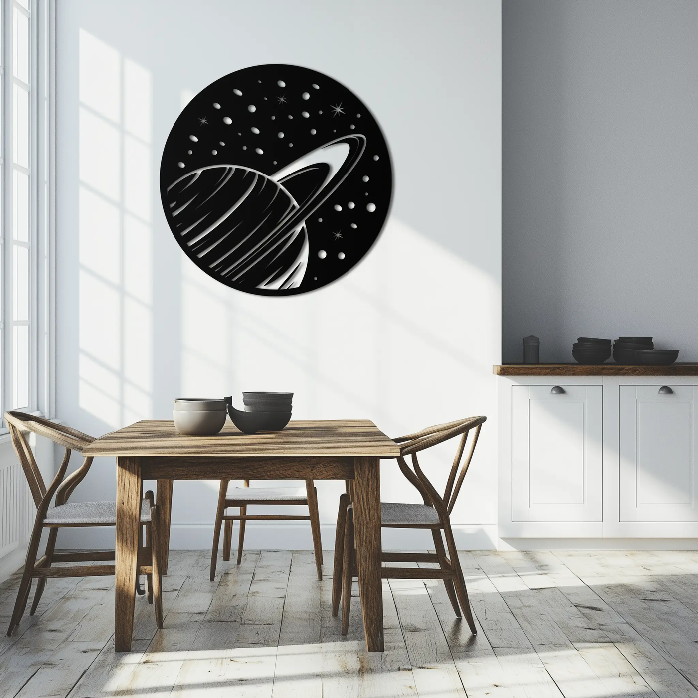 Saturn Planet Metal Wall Art - Cosmic Space Decor- KAF187 by Enova Art
