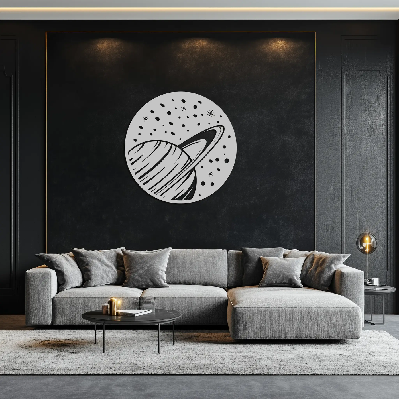 Saturn Planet Metal Wall Art - Cosmic Space Decor- KAF187 by Enova Art