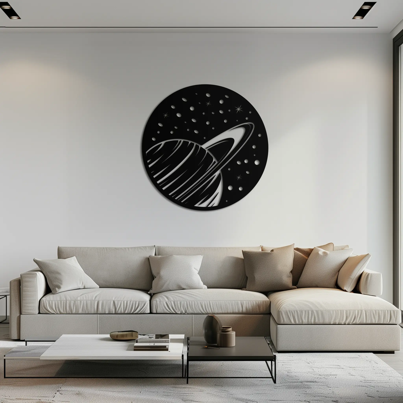 Saturn Planet Metal Wall Art - Cosmic Space Decor- KAF187 by Enova Art