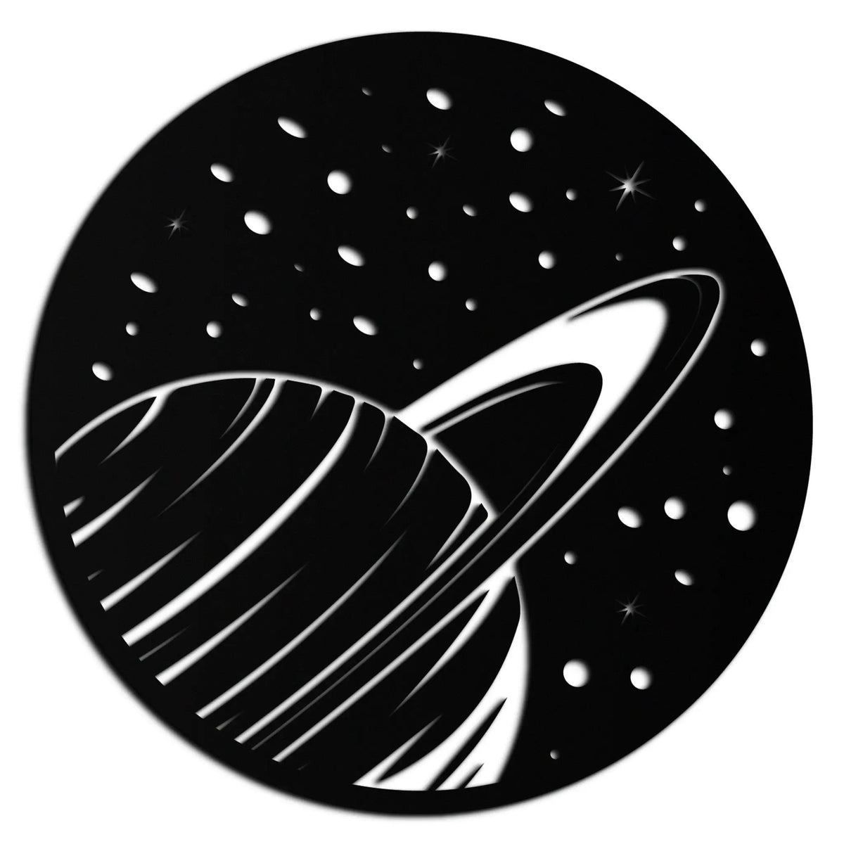 Saturn Planet Metal Wall Art - Cosmic Space Decor- KAF187 by Enova Art