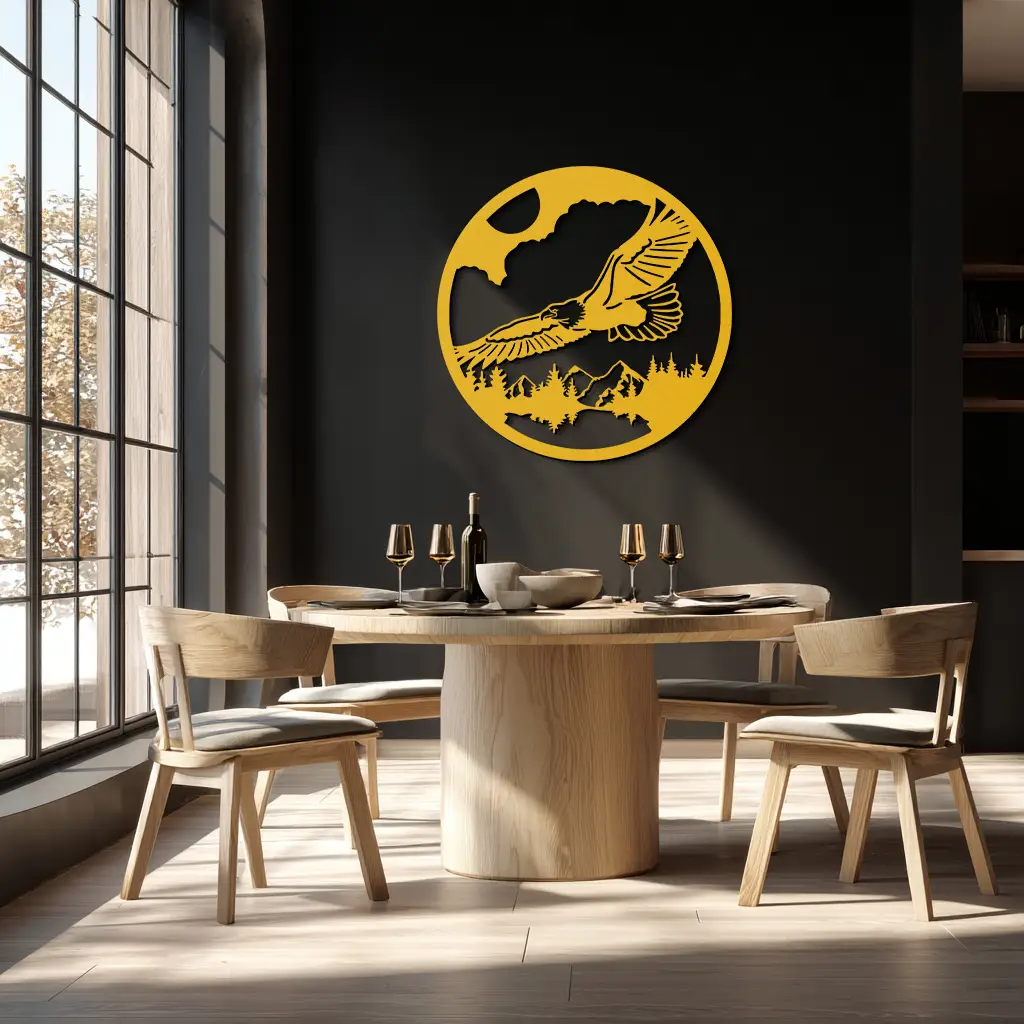 Majestic Eagle Metal Wall Art - Nature-Inspired Decor - KAF201 by Enova Art