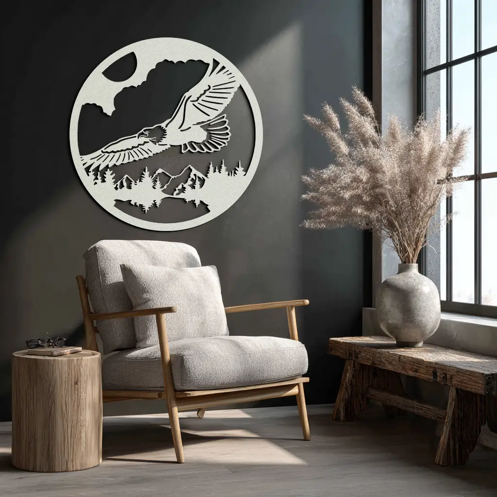 Majestic Eagle Metal Wall Art - Nature-Inspired Decor - KAF201 by Enova Art