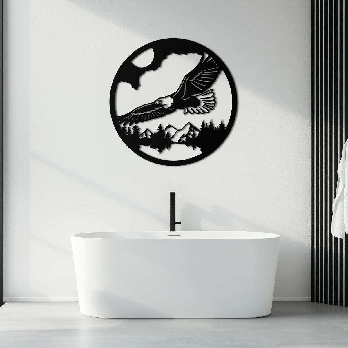 Majestic Eagle Metal Wall Art - Nature-Inspired Decor - KAF201 by Enova Art