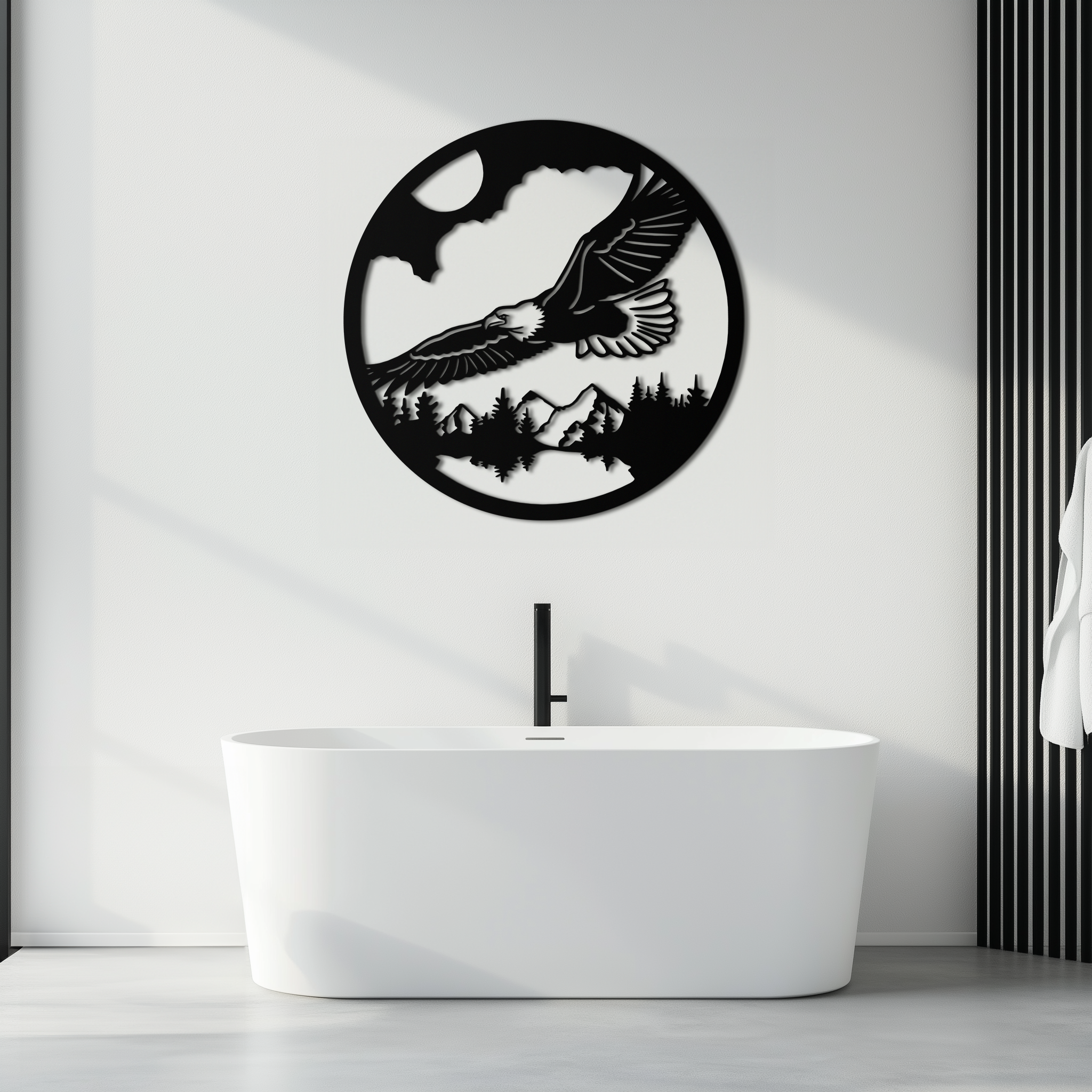 Majestic Eagle Metal Wall Art - Nature-Inspired Decor - KAF201 by Enova Art