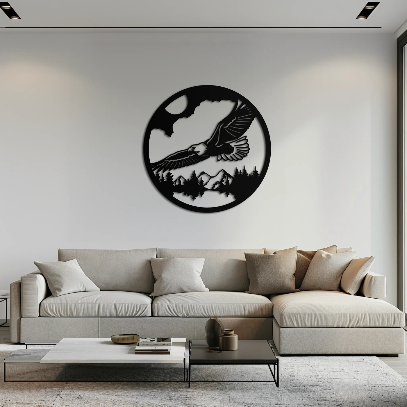 Majestic Eagle Metal Wall Art - Nature-Inspired Decor - KAF201 by Enova Art