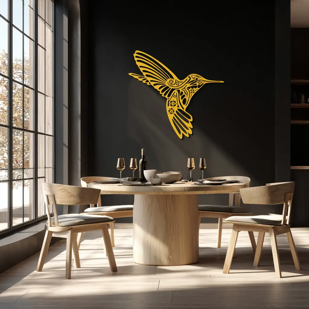 Hummingbird Metal Wall Art - Elegant Nature-Inspired Decor - KAF203 by Enova Art