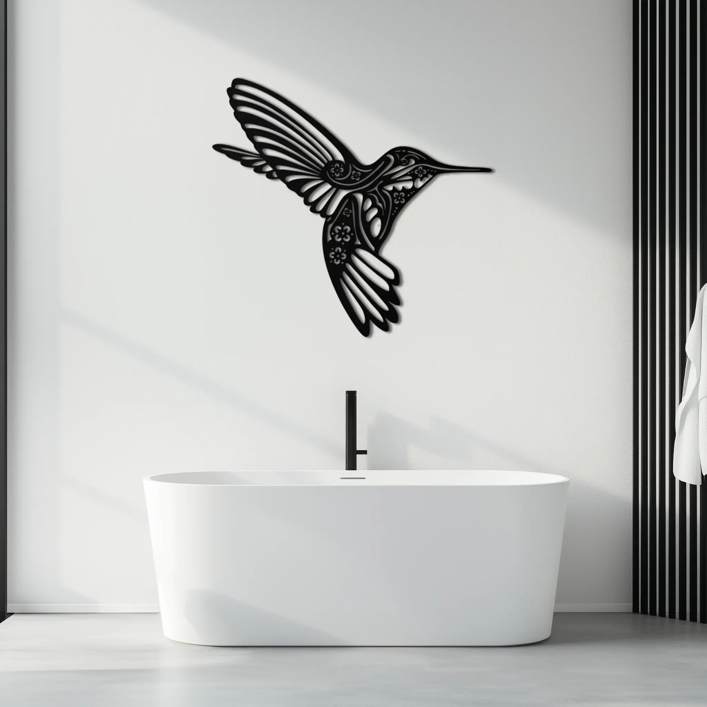Hummingbird Metal Wall Art - Elegant Nature-Inspired Decor - KAF203 by Enova Art