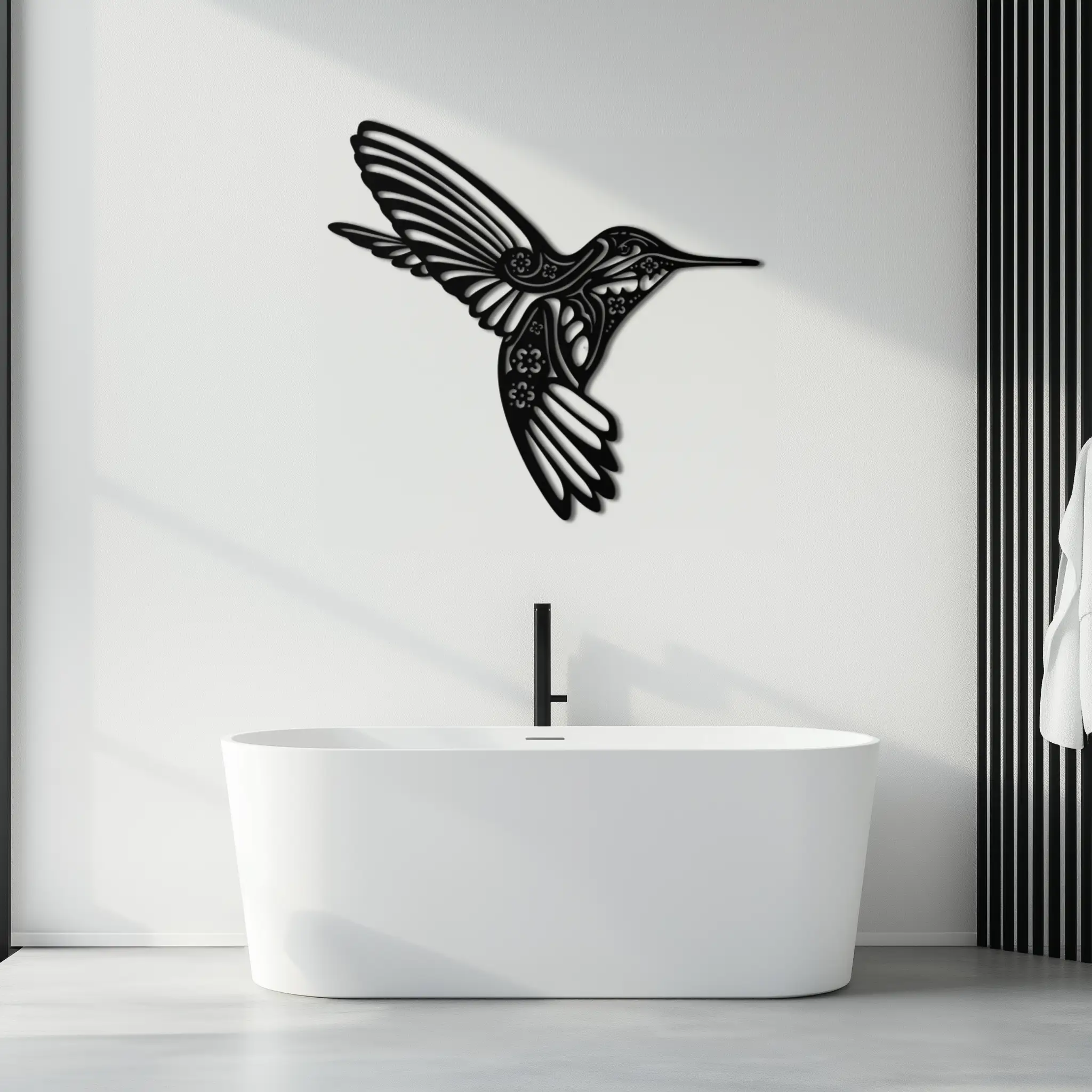 Hummingbird Metal Wall Art - Elegant Nature-Inspired Decor - KAF203 by Enova Art