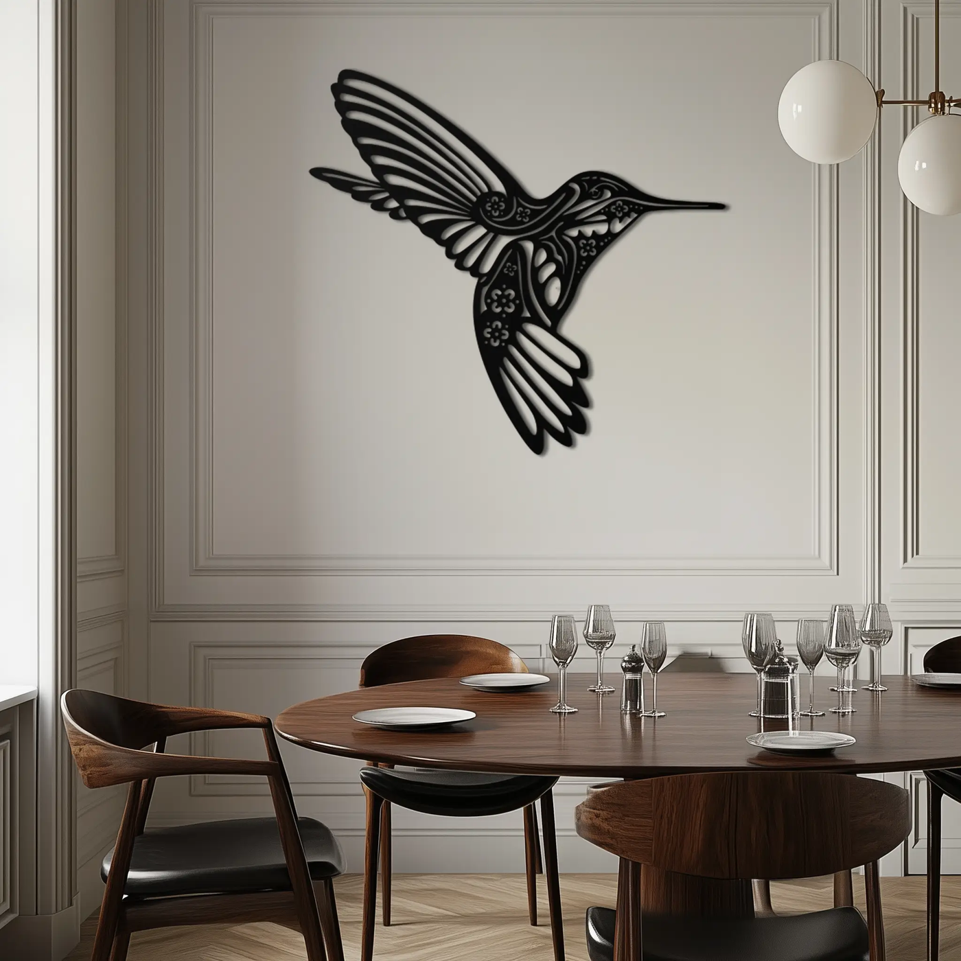 Hummingbird Metal Wall Art - Elegant Nature-Inspired Decor - KAF203 by Enova Art