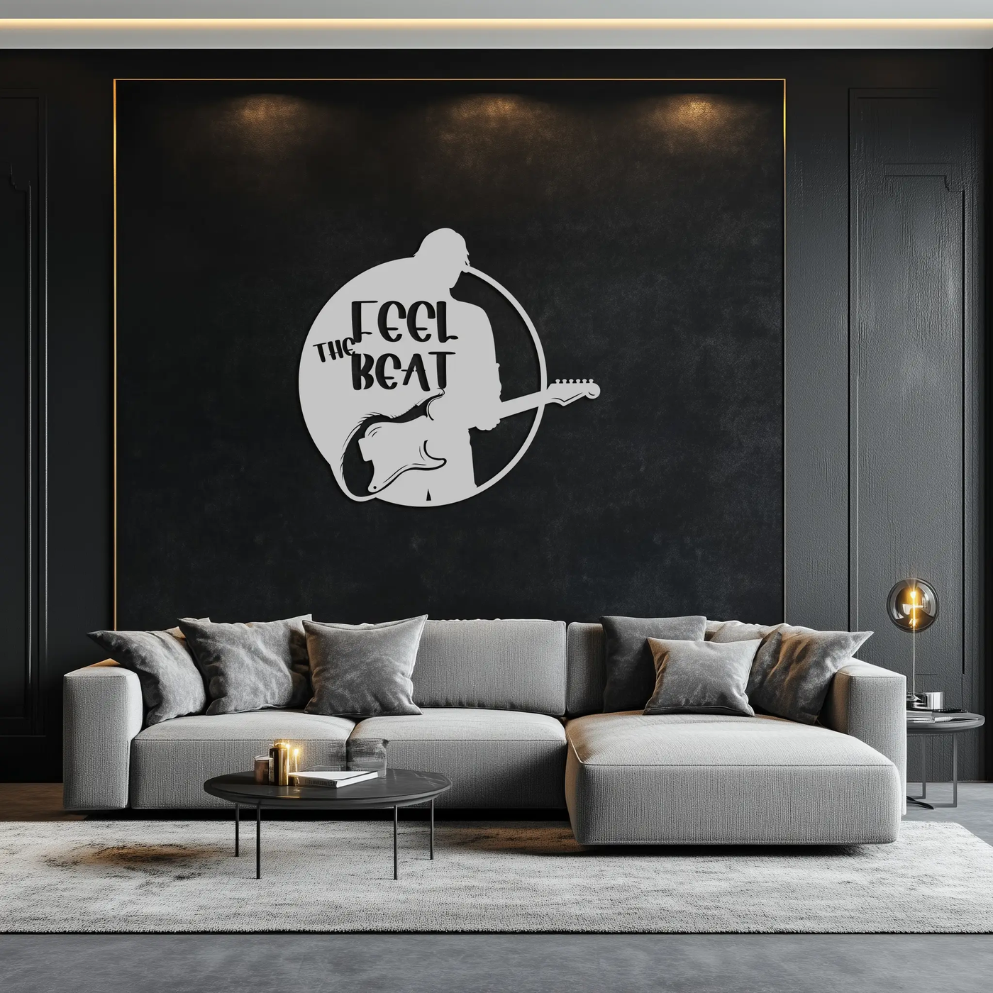 Feel the Beat Metal Wall Art - Music-Inspired Decor - KAF210 by Enova Art