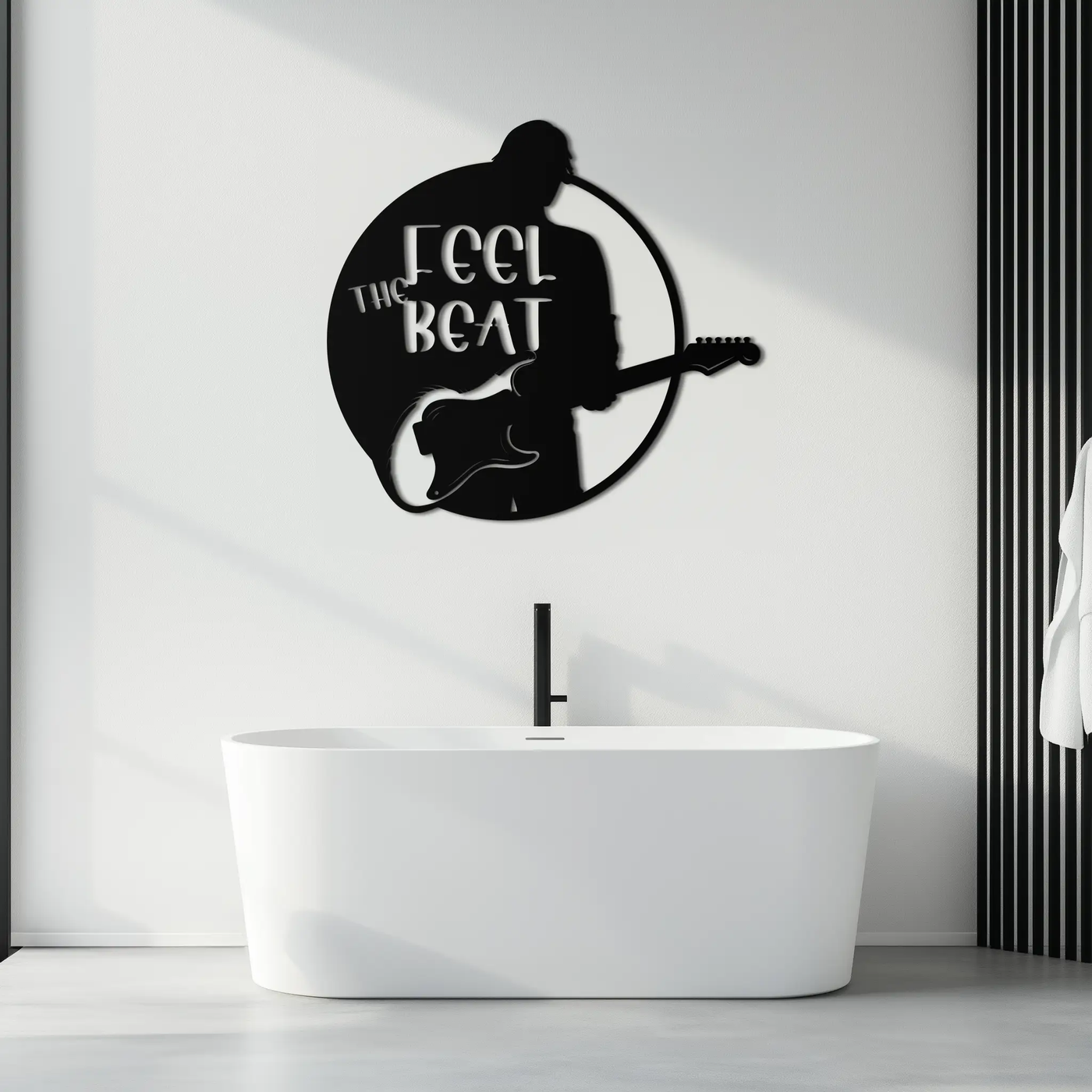 Feel the Beat Metal Wall Art - Music-Inspired Decor - KAF210 by Enova Art