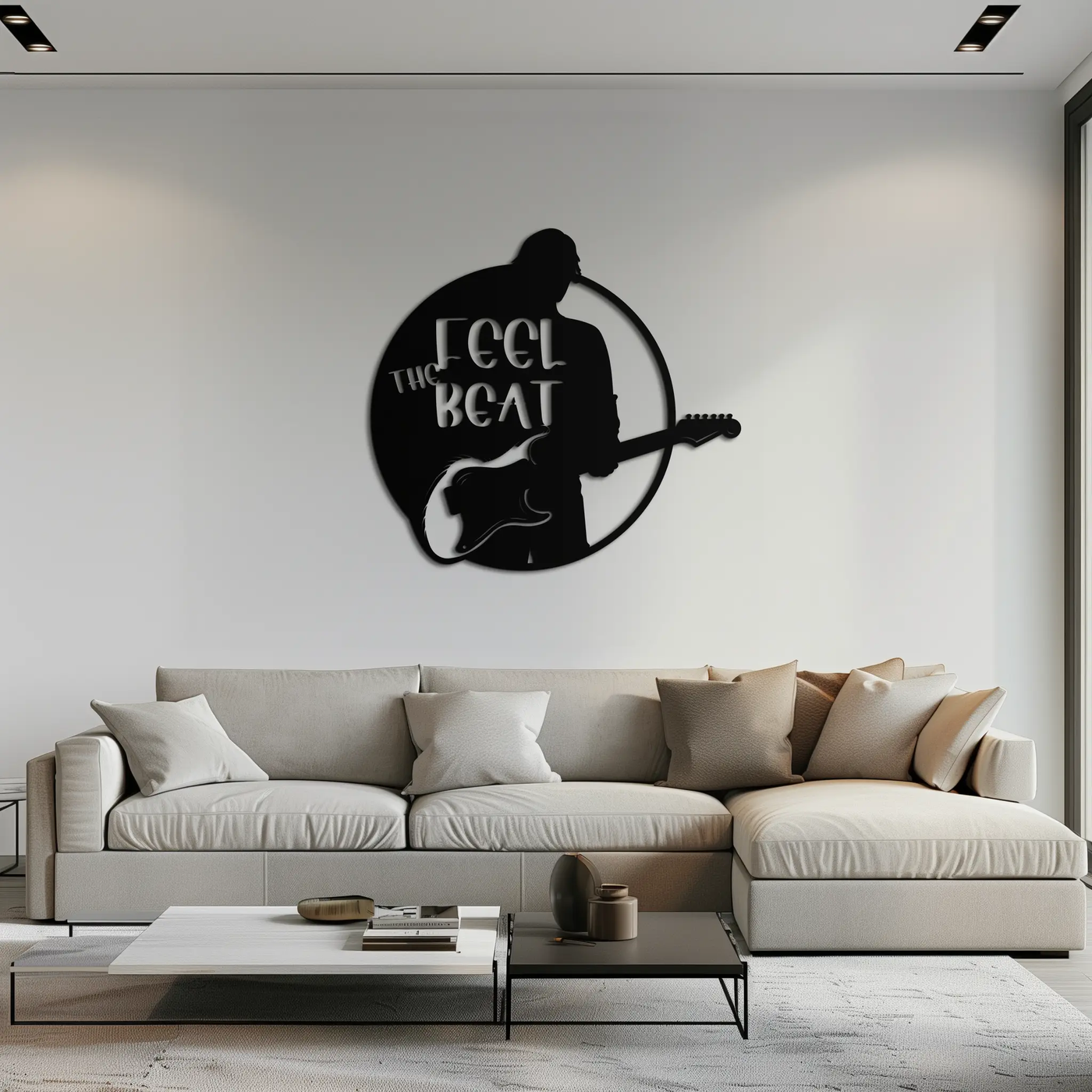 Feel the Beat Metal Wall Art - Music-Inspired Decor - KAF210 by Enova Art