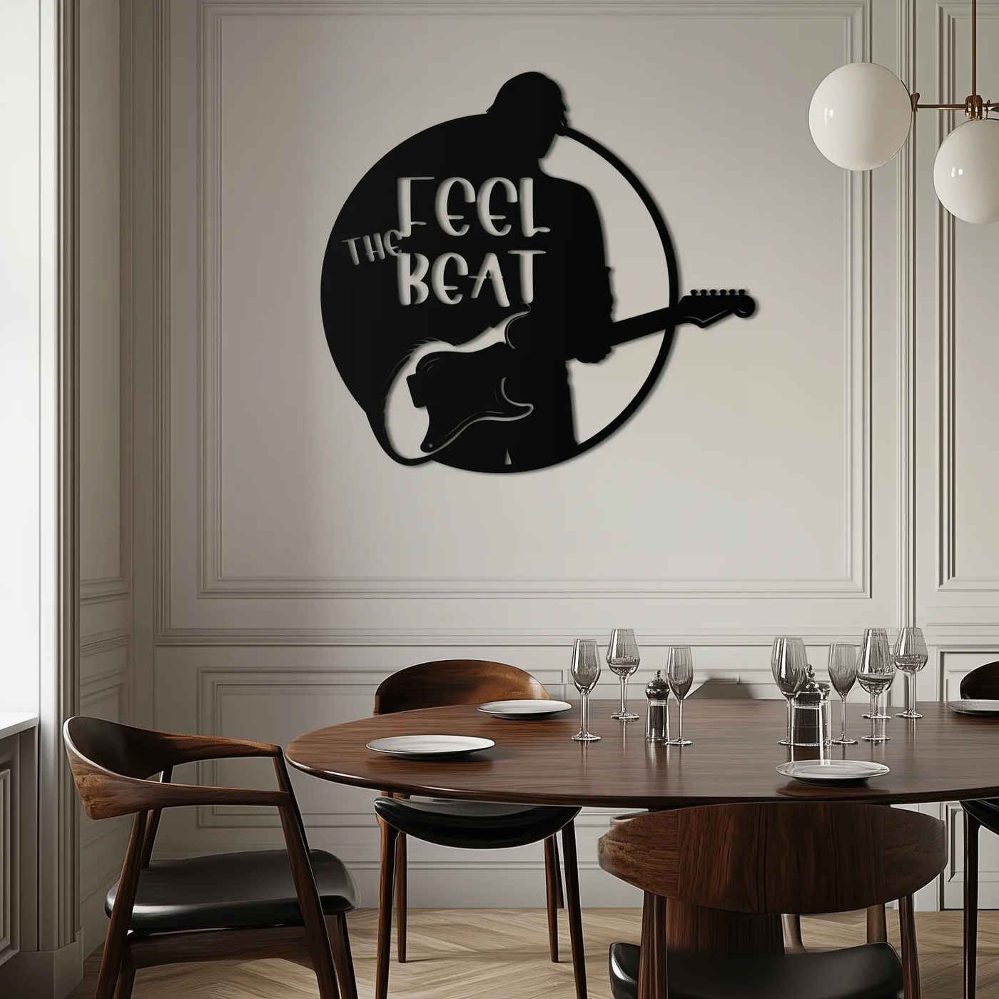Feel the Beat Metal Wall Art - Music-Inspired Decor - KAF210 by Enova Art