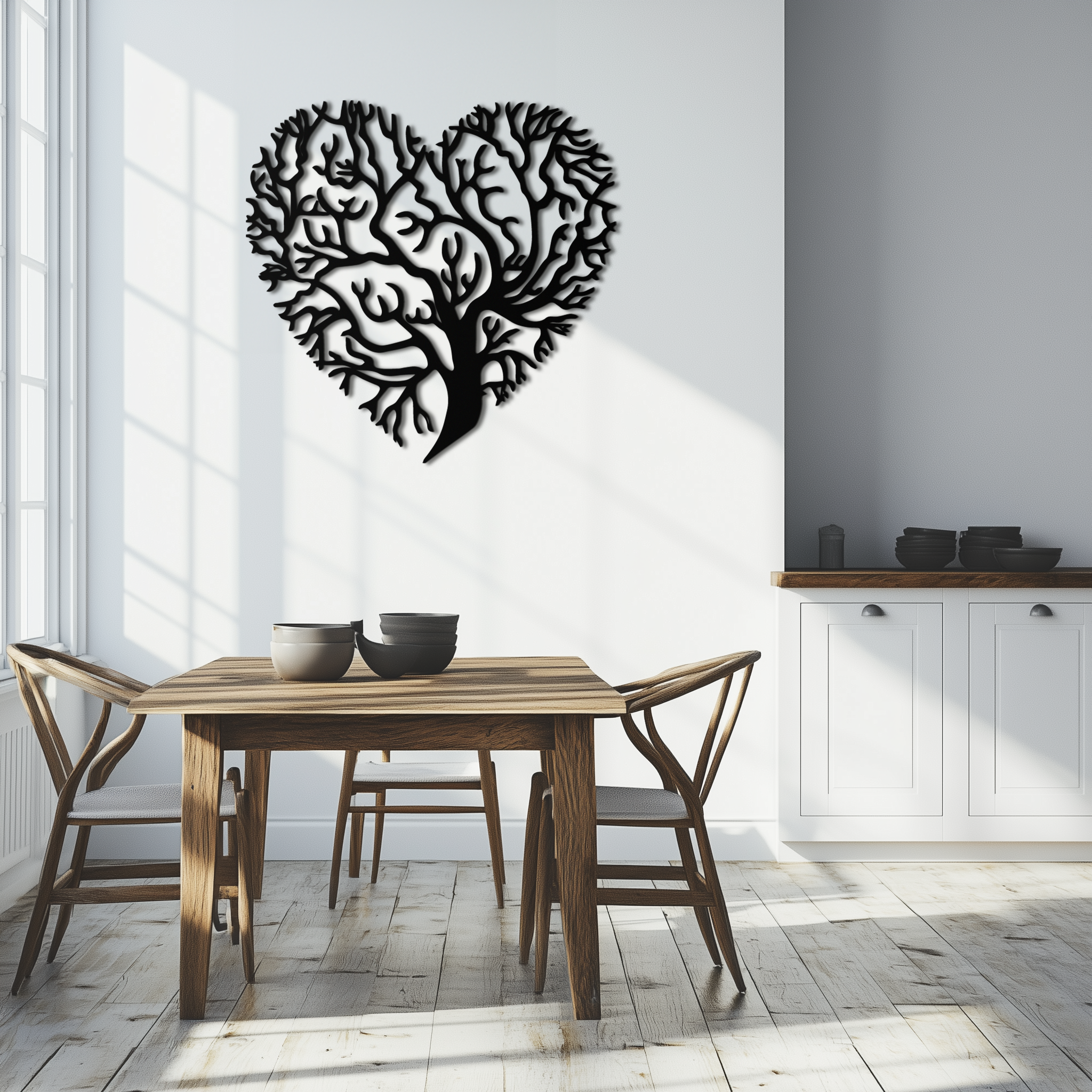 Heart Tree Metal Wall Art – Nature & Love-Inspired Decor - KAF211 by Enova Art