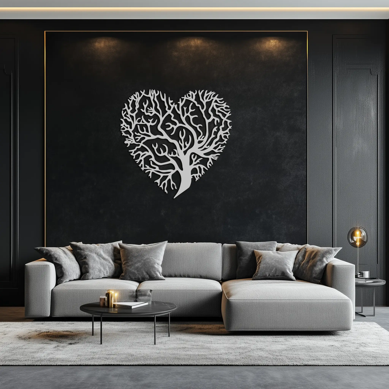 Heart Tree Metal Wall Art – Nature & Love-Inspired Decor - KAF211 by Enova Art