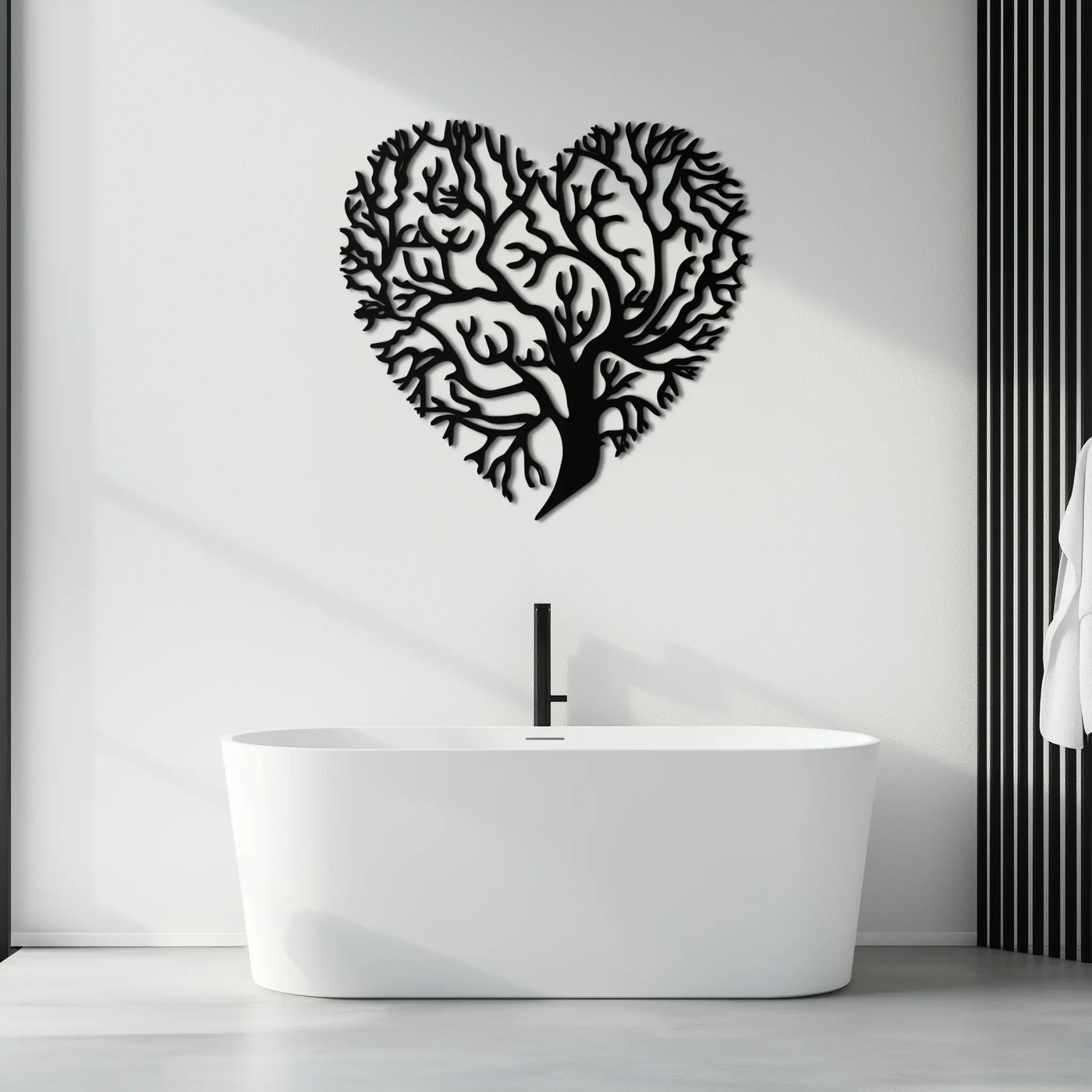 Heart Tree Metal Wall Art – Nature & Love-Inspired Decor - KAF211 by Enova Art