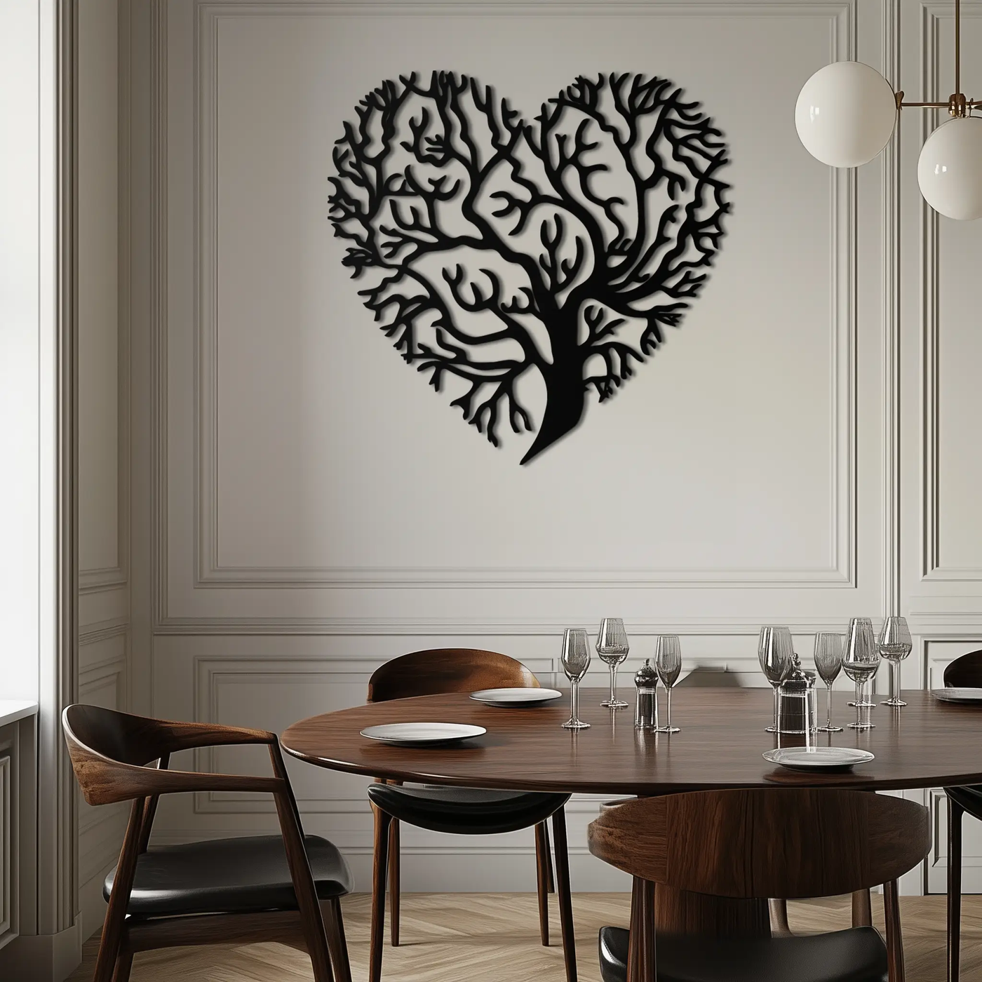 Heart Tree Metal Wall Art – Nature & Love-Inspired Decor - KAF211 by Enova Art