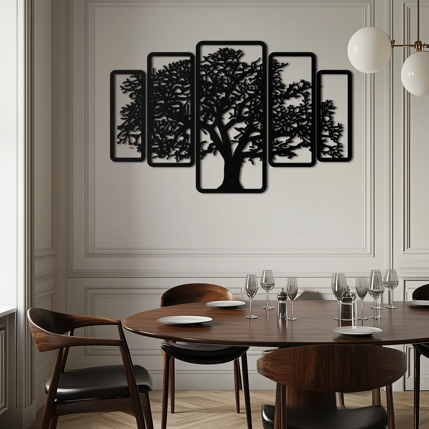 Multi-Panel Tree Metal Wall Art – Nature-Inspired Decor - KAF213 by Enova Art