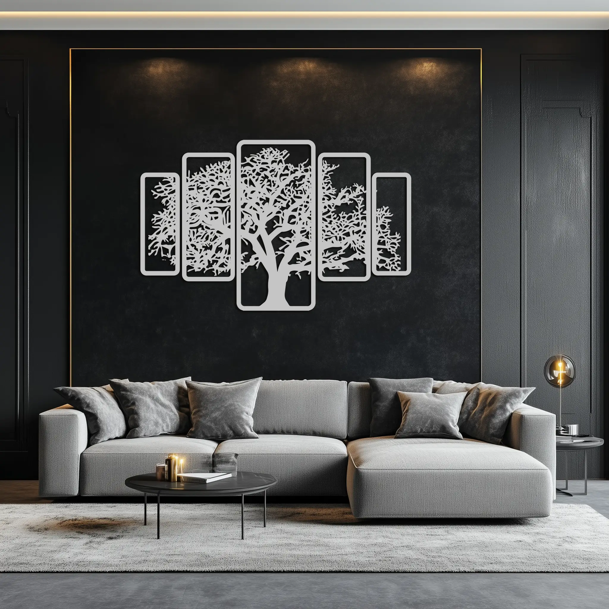 Multi-Panel Tree Metal Wall Art – Nature-Inspired Decor - KAF213 by Enova Art