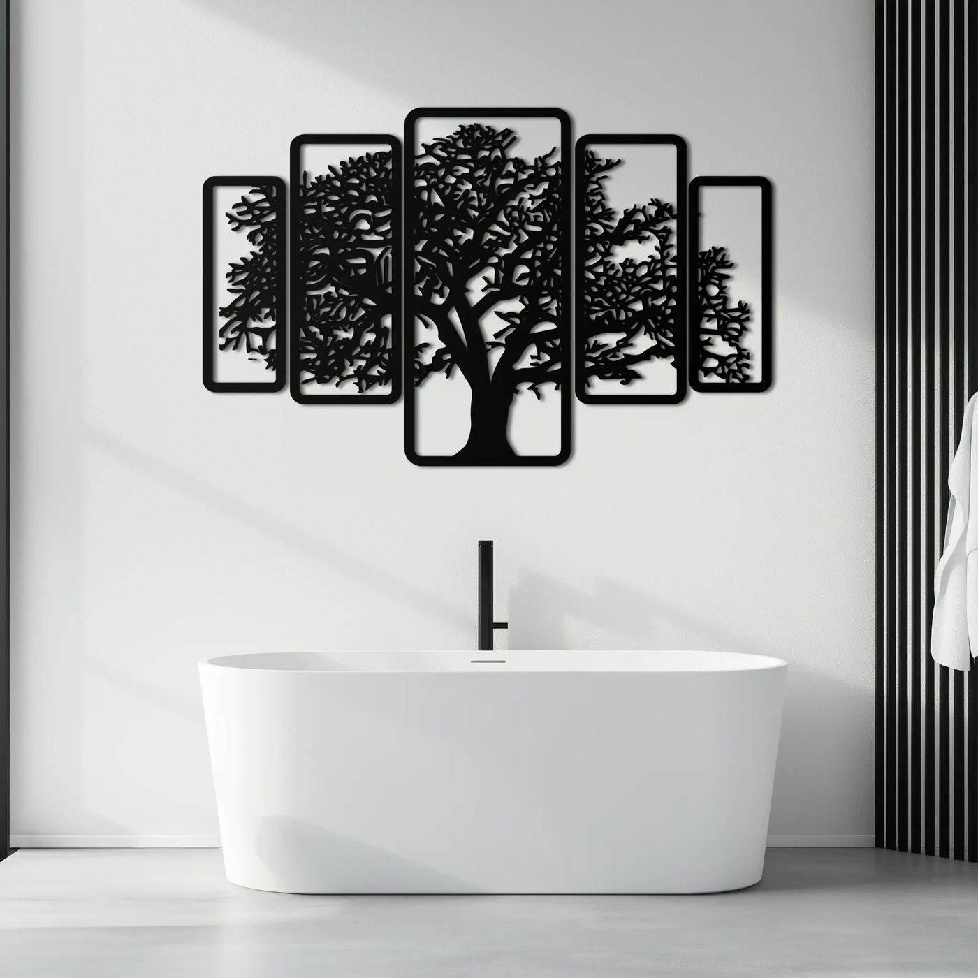 Multi-Panel Tree Metal Wall Art – Nature-Inspired Decor - KAF213 by Enova Art