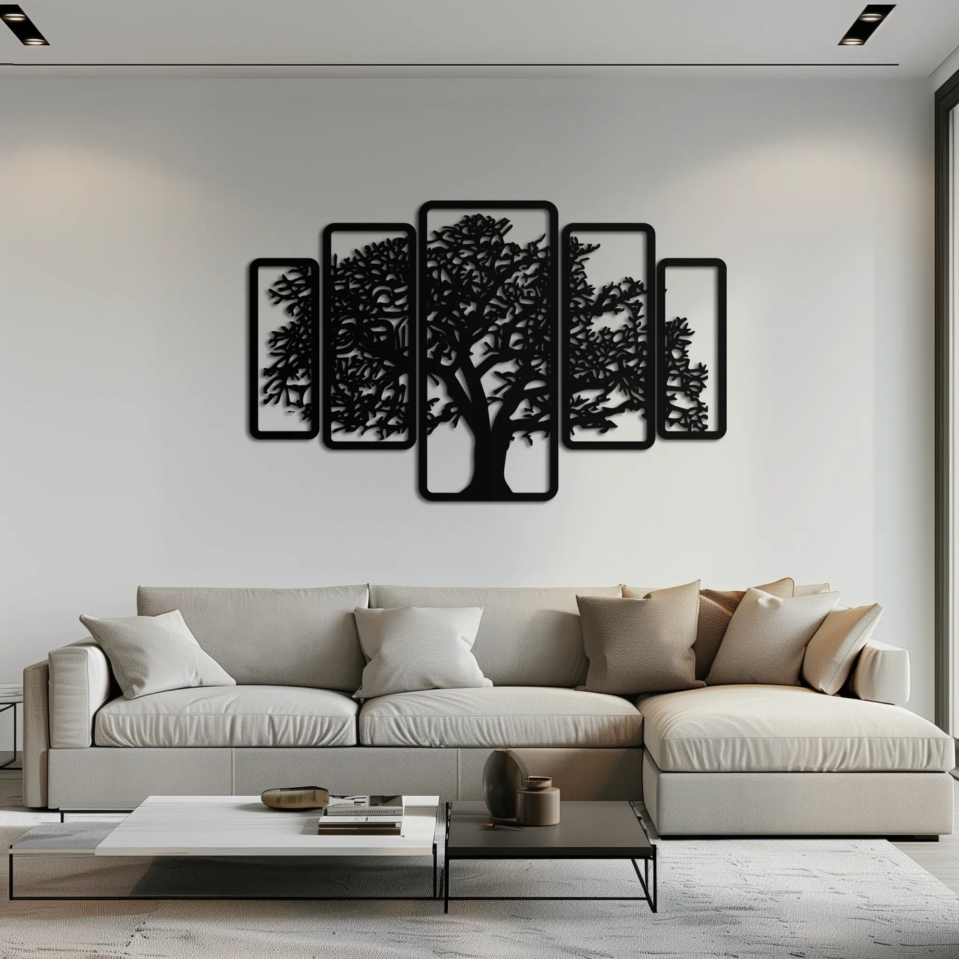 Multi-Panel Tree Metal Wall Art – Nature-Inspired Decor - KAF213 by Enova Art