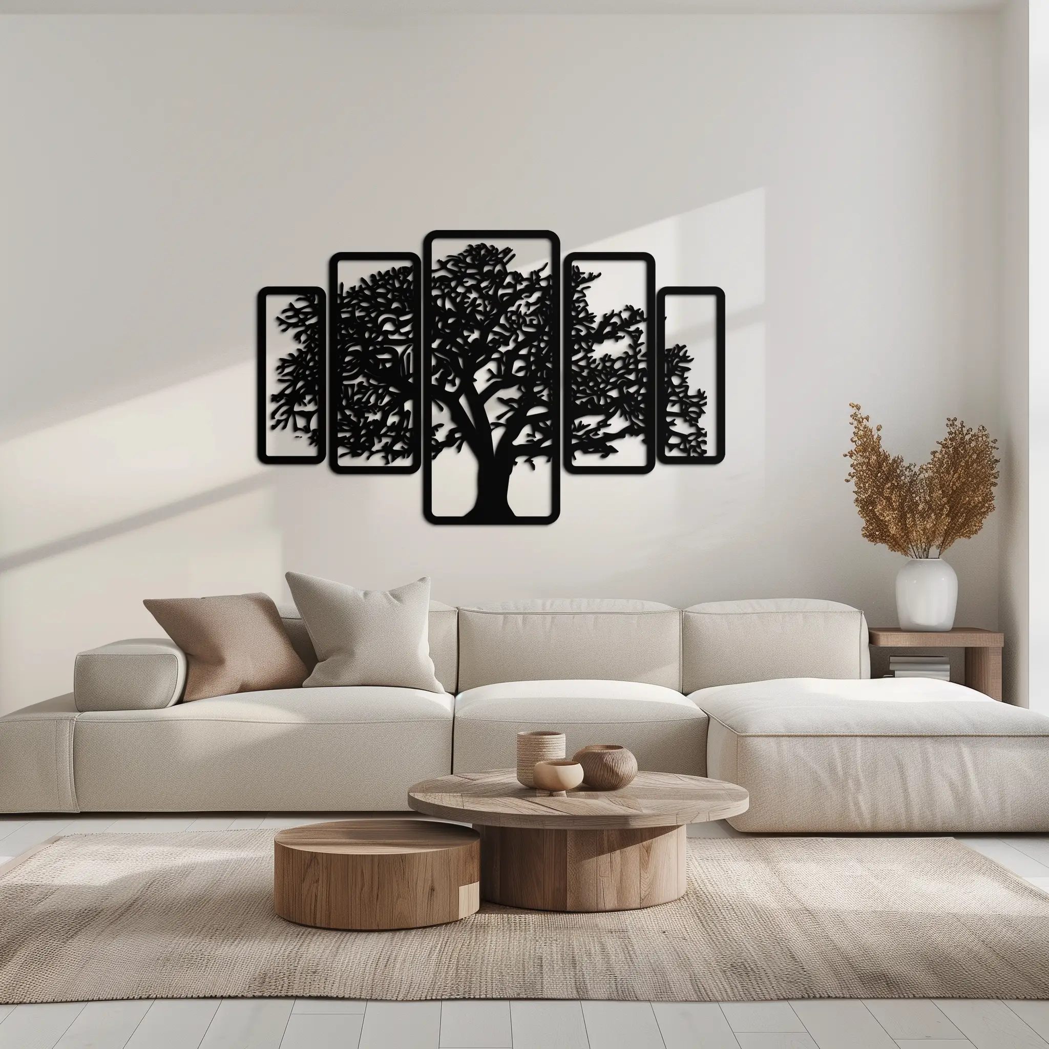 Multi-Panel Tree Metal Wall Art – Nature-Inspired Decor - KAF213 by Enova Art