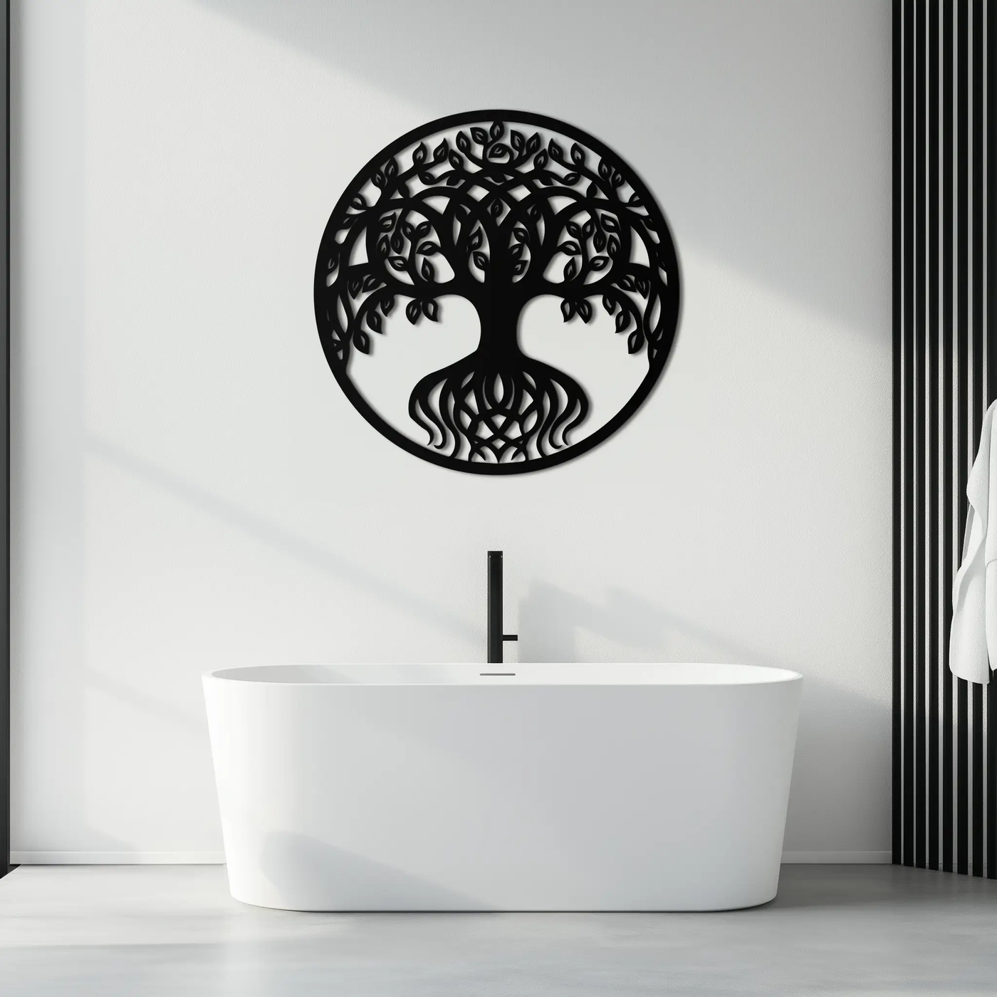 Round Tree of Life Metal Wall Art – Nature-Inspired Decor - KAF217 by Enova Art