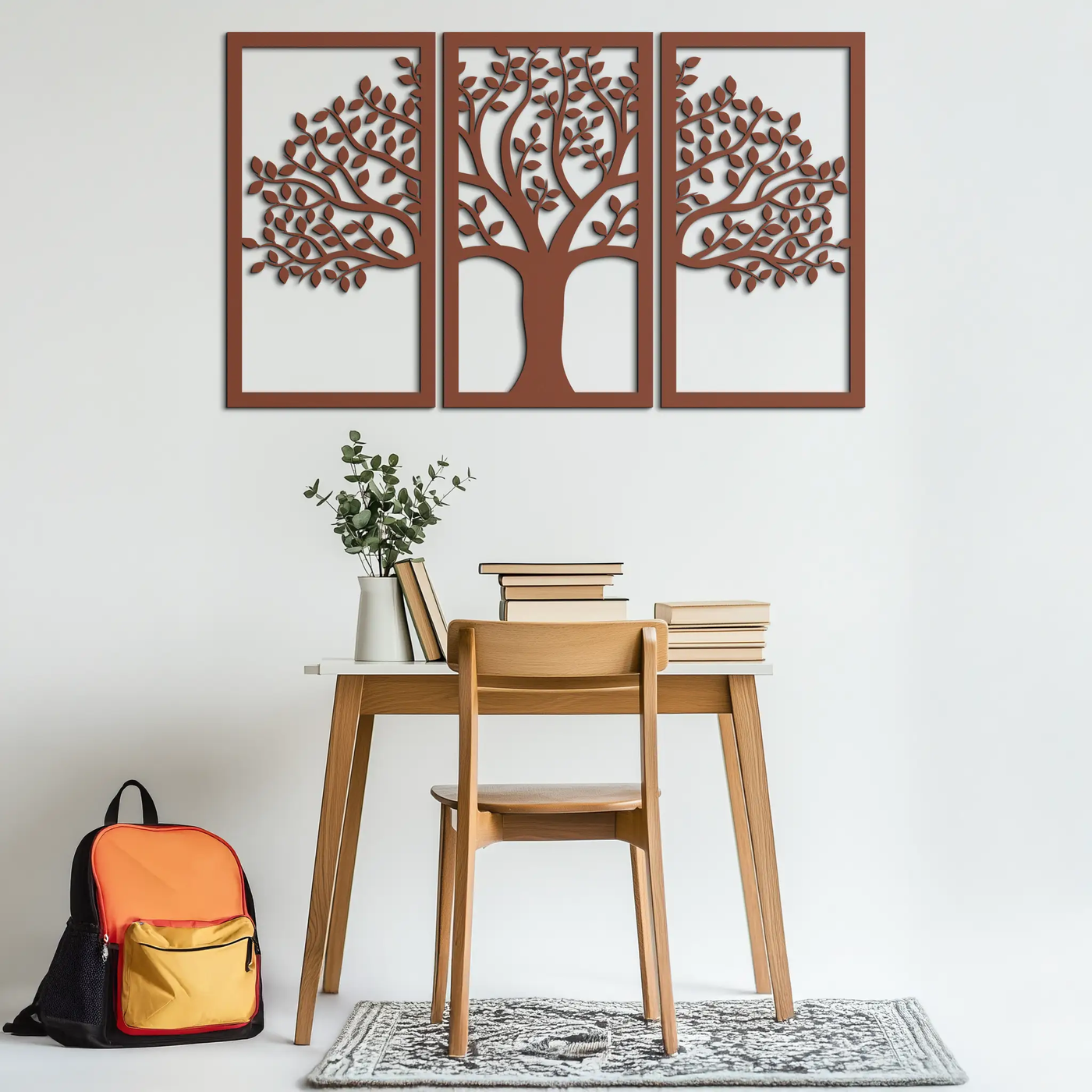 Tree of Life Metal Wall Art – 3-Panel Nature Decor - KAF221 by Enova Art