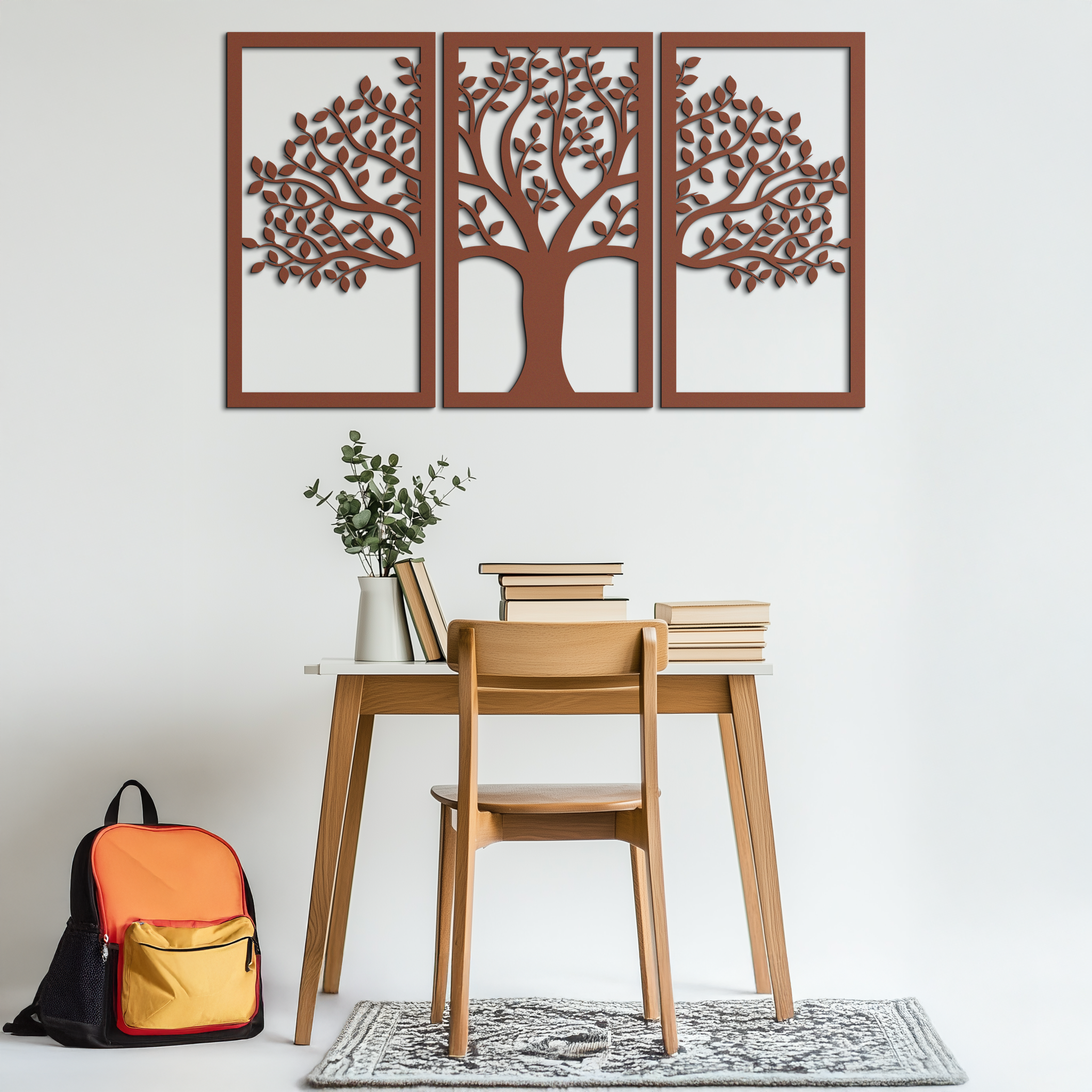 Tree of Life Metal Wall Art – 3-Panel Nature Decor - KAF221 by Enova Art