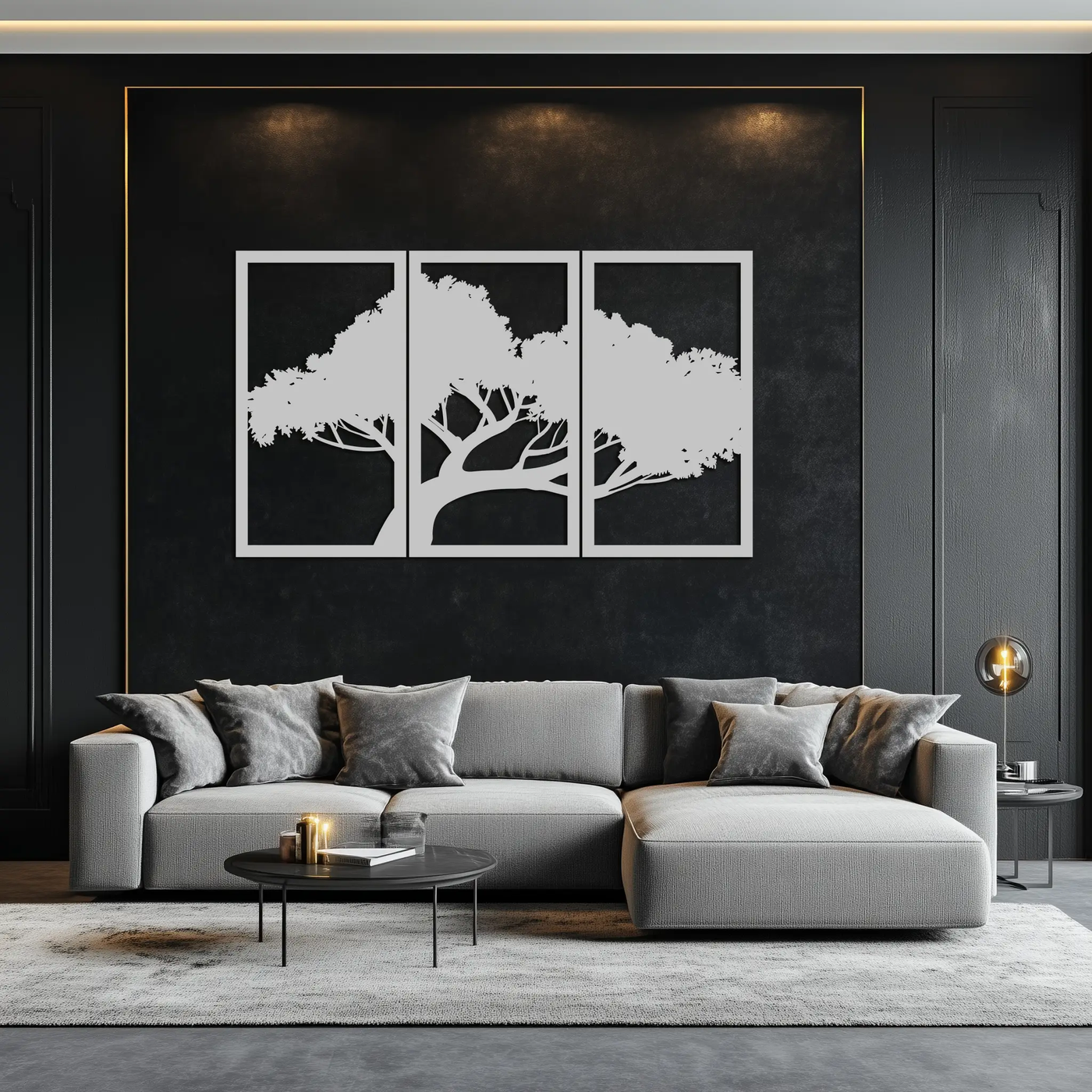 Tree Silhouette Metal Wall Art - Modern Nature-Inspired Decor - KAF222 by Enova Art