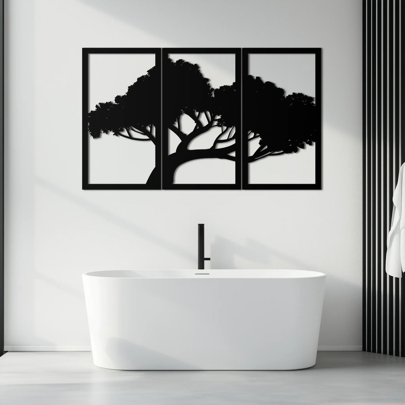 Tree Silhouette Metal Wall Art - Modern Nature-Inspired Decor - KAF222 by Enova Art