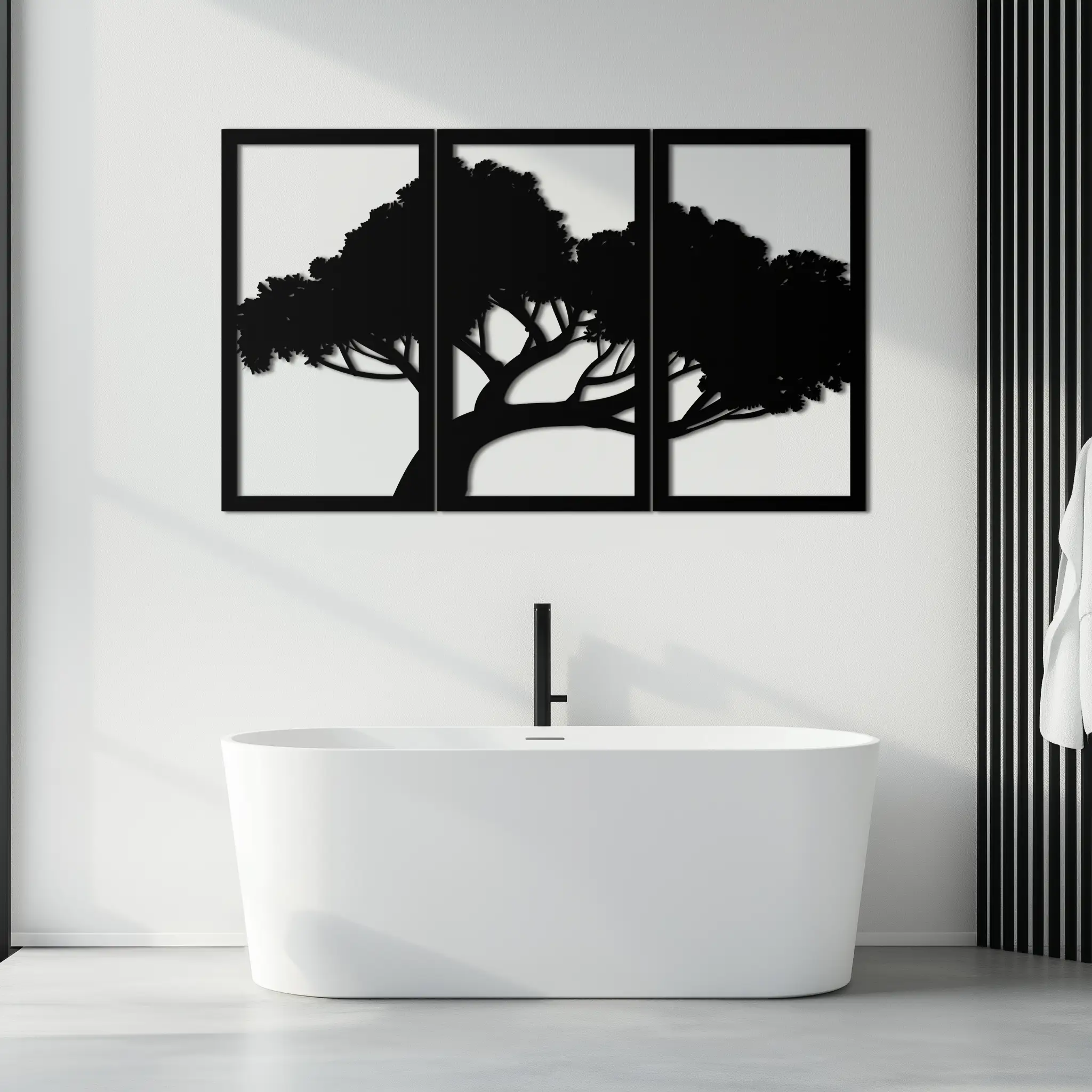 Tree Silhouette Metal Wall Art - Modern Nature-Inspired Decor - KAF222 by Enova Art