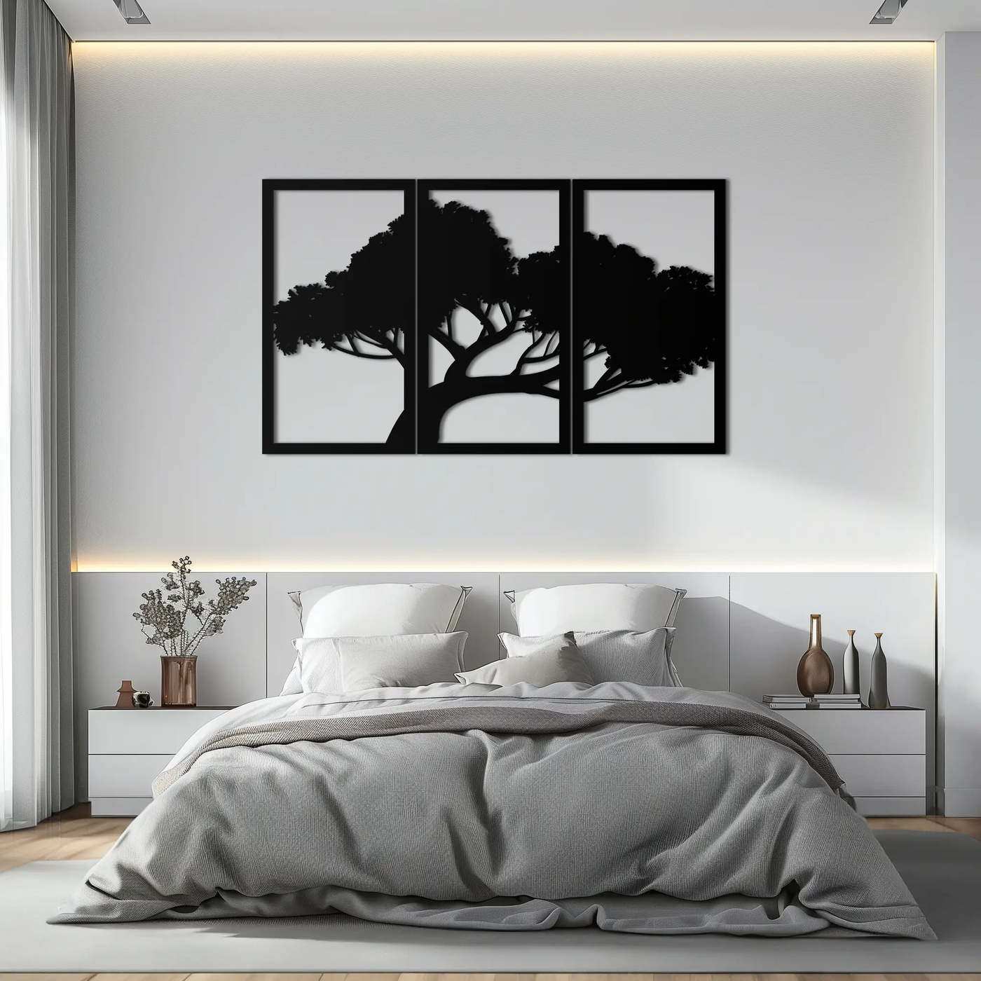 Tree Silhouette Metal Wall Art - Modern Nature-Inspired Decor - KAF222 by Enova Art