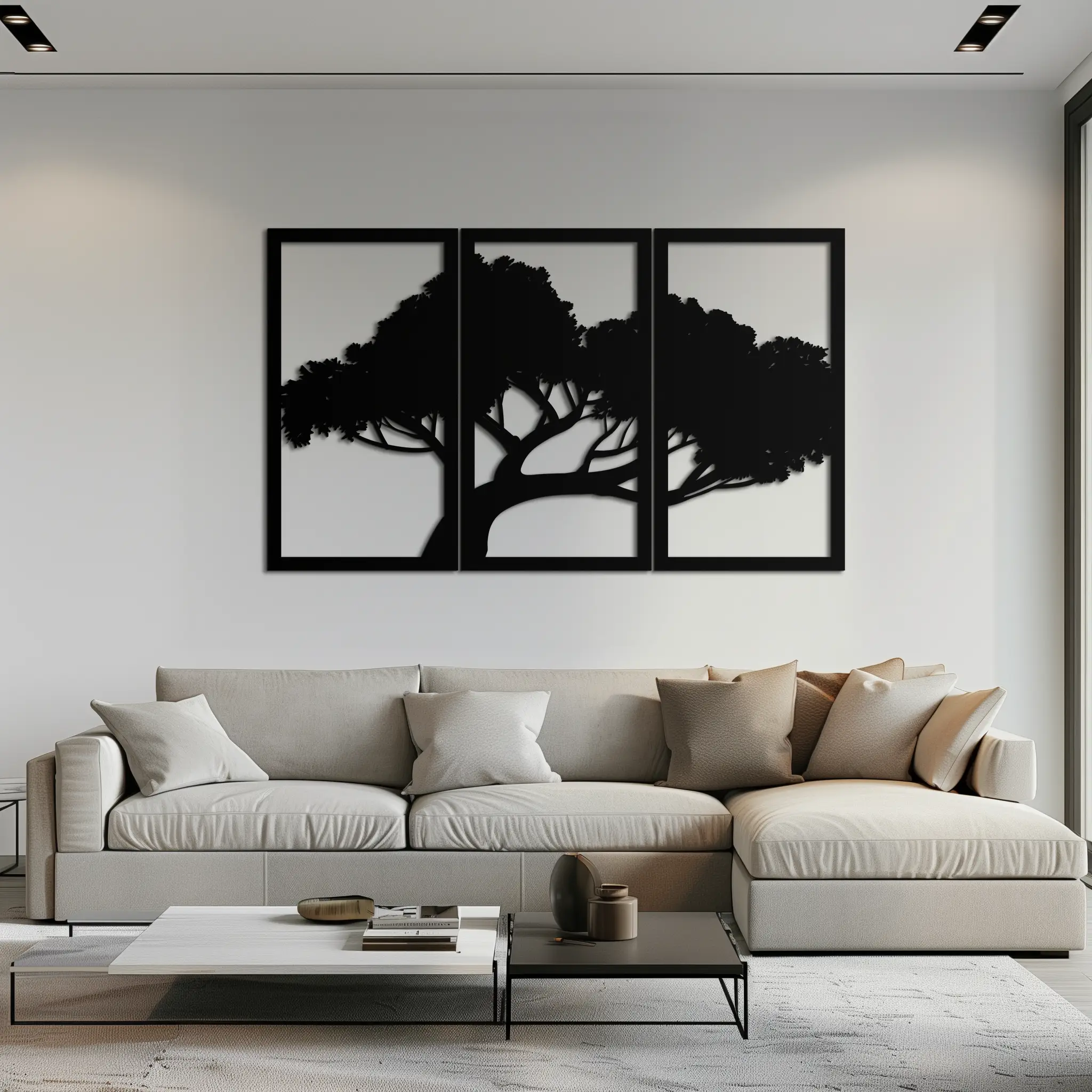 Tree Silhouette Metal Wall Art - Modern Nature-Inspired Decor - KAF222 by Enova Art