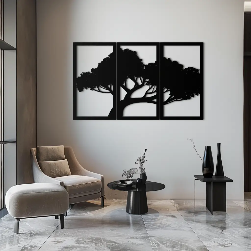 Tree Silhouette Metal Wall Art - Modern Nature-Inspired Decor - KAF222 by Enova Art